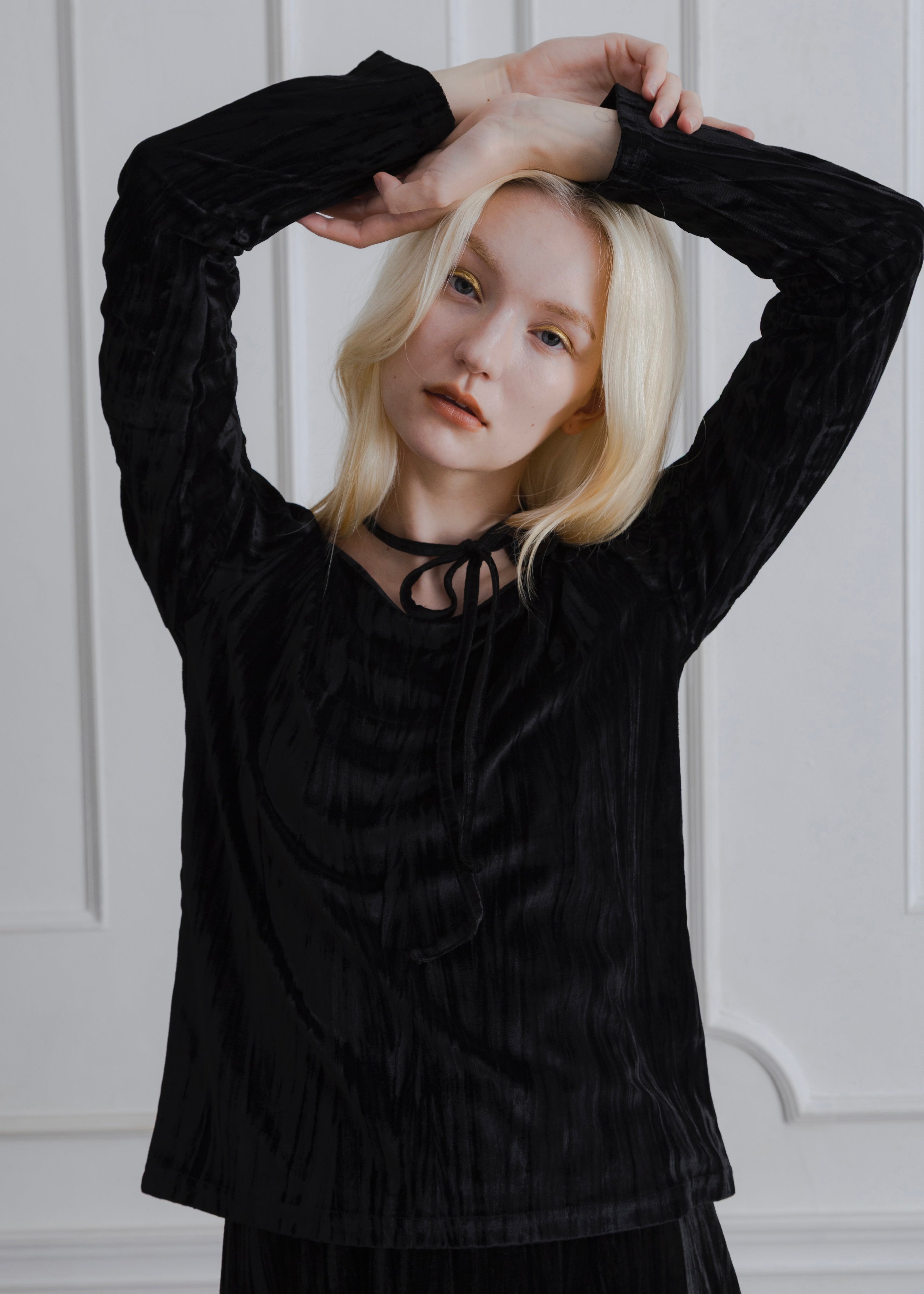 2WAY CRUSH VELOUR TOP