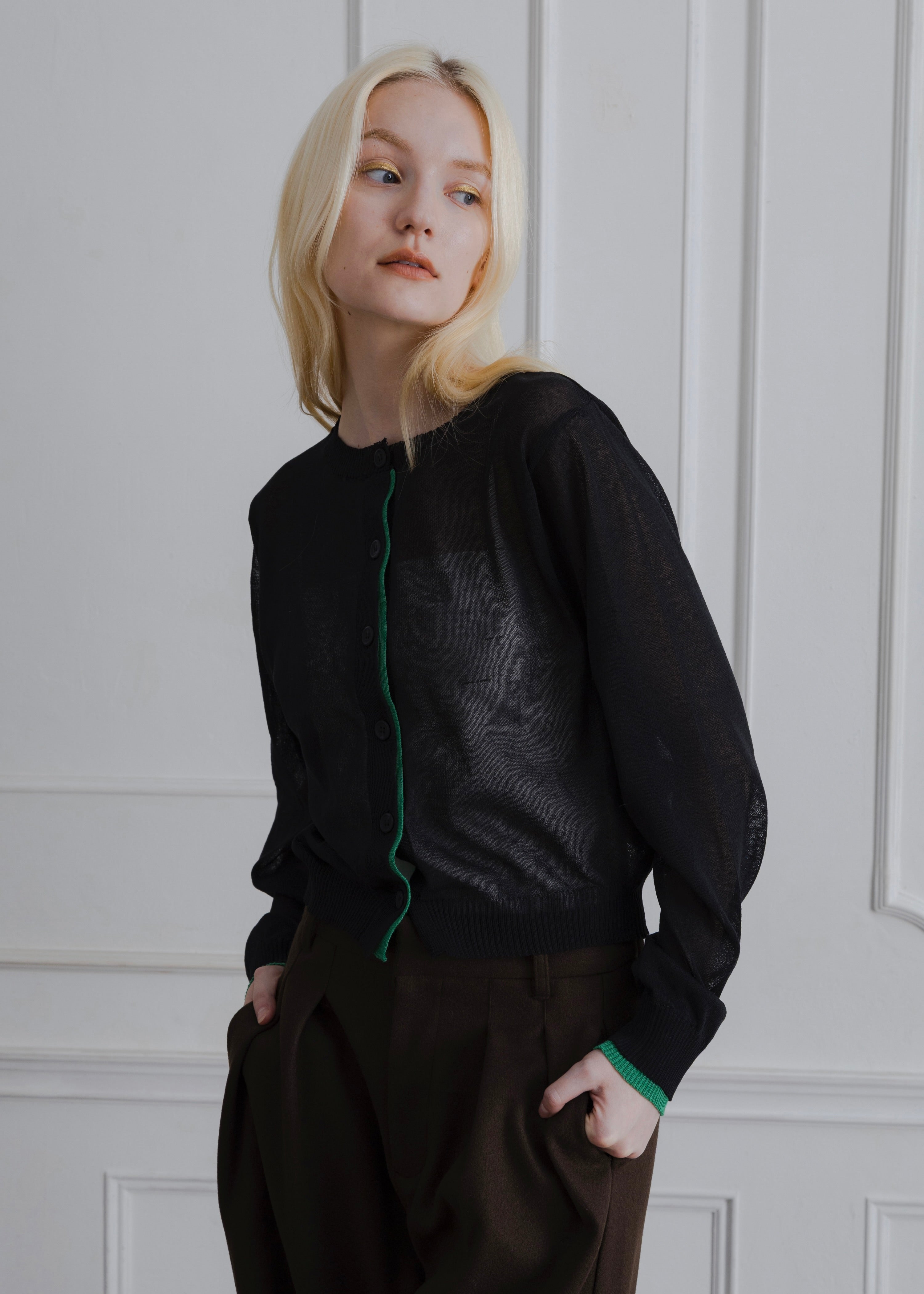 SHEER KNIT CARDIGAN