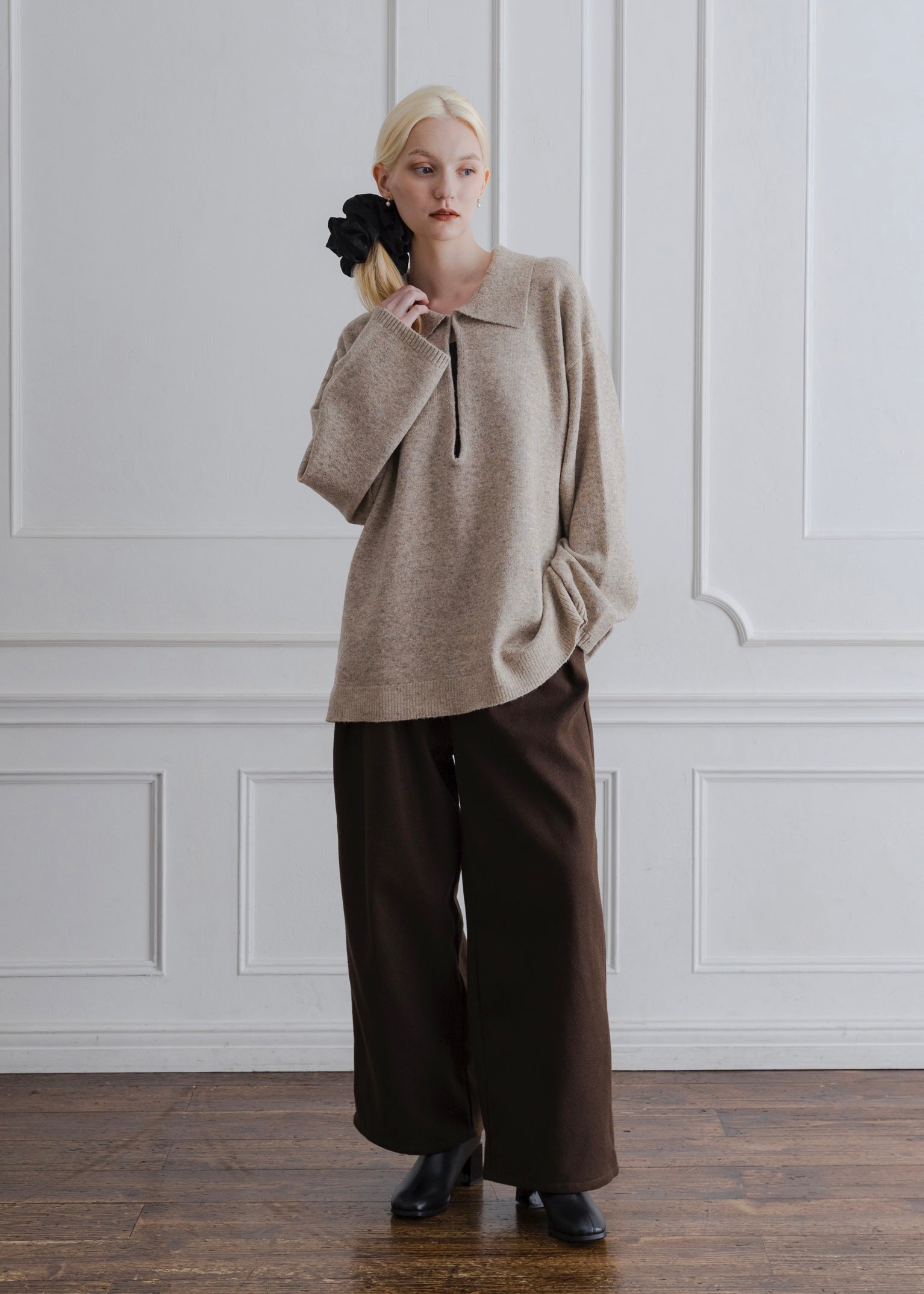 WOOL BLEND SKIPPER PULLOVER