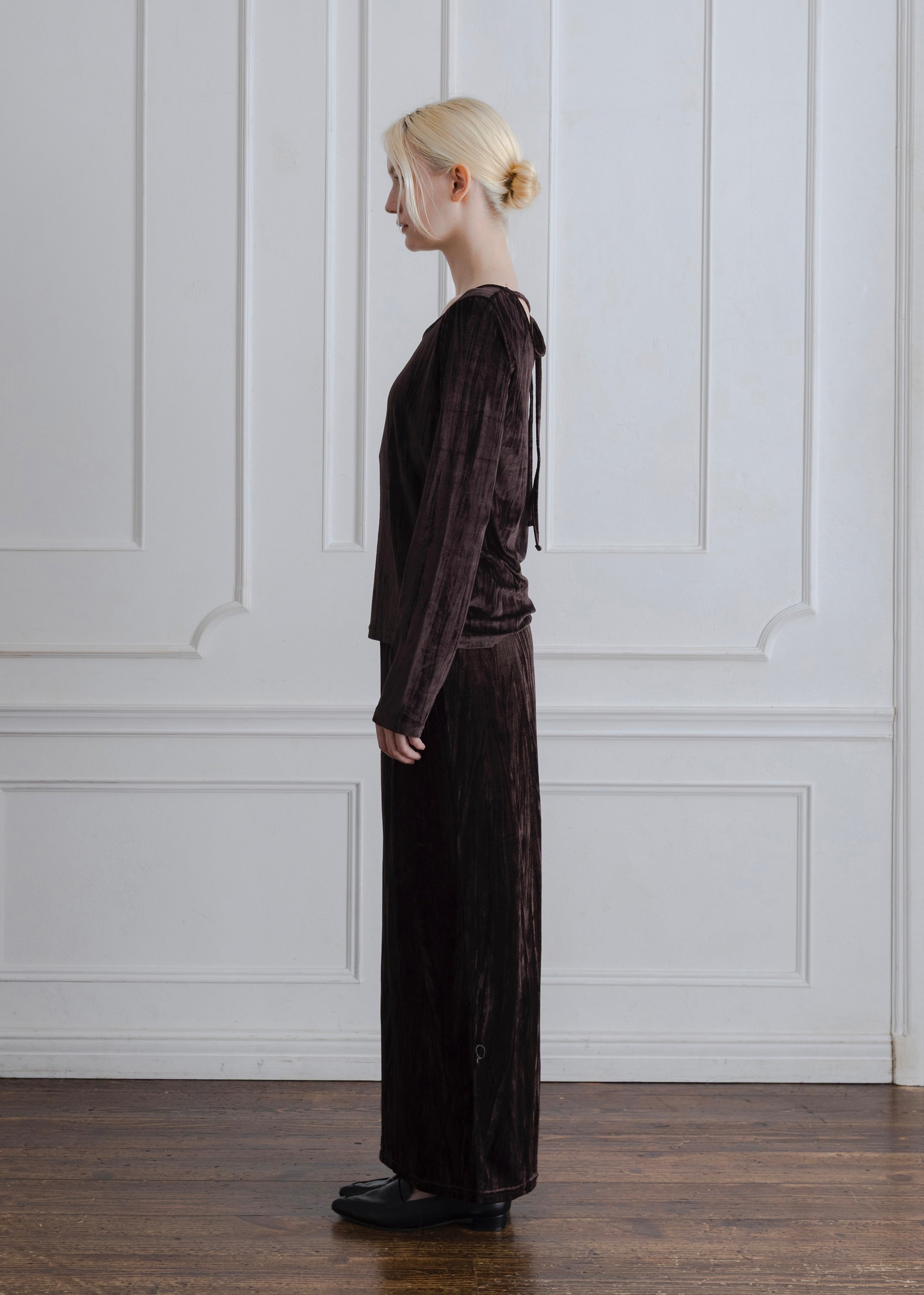 2WAY CRUSH VELOUR TOP