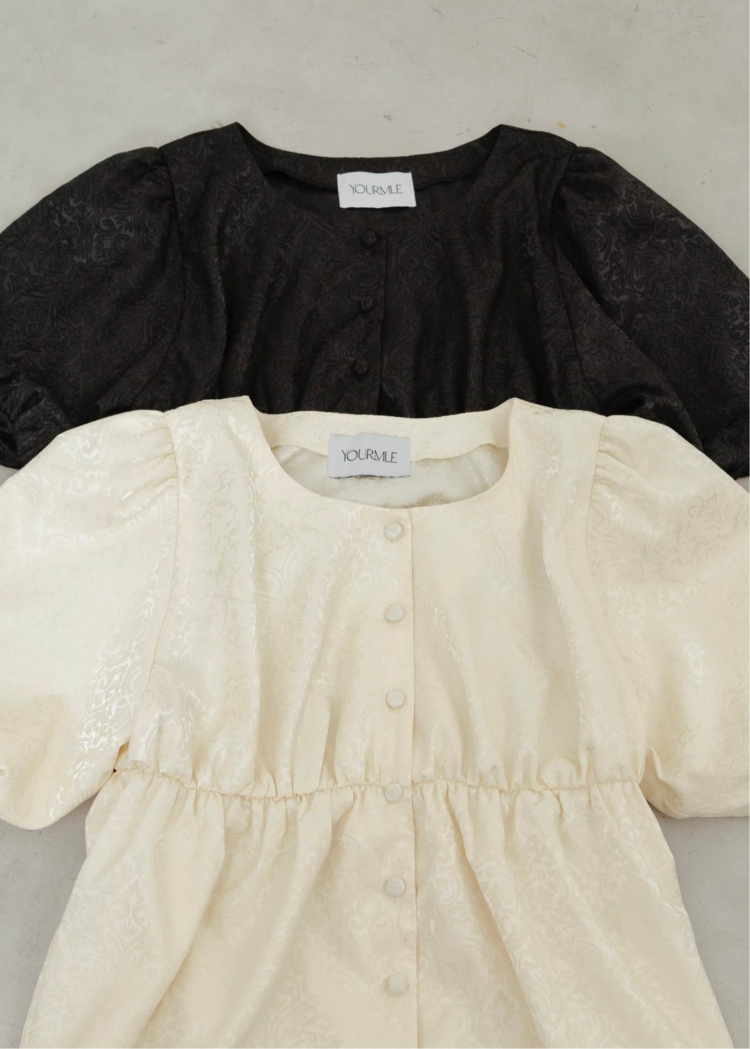 JACQUARD PEPLUM BLOUSE