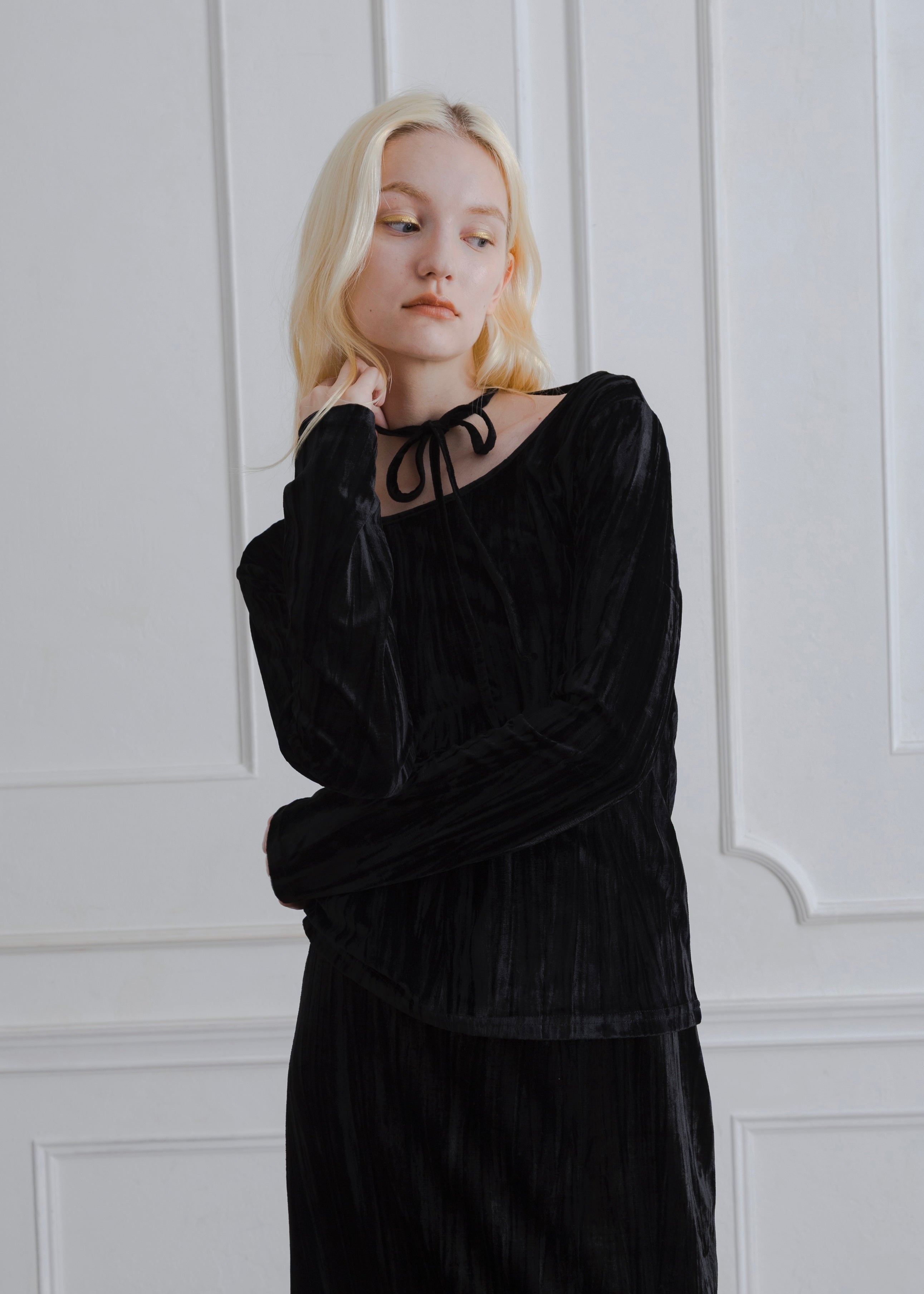 2WAY CRUSH VELOUR TOP