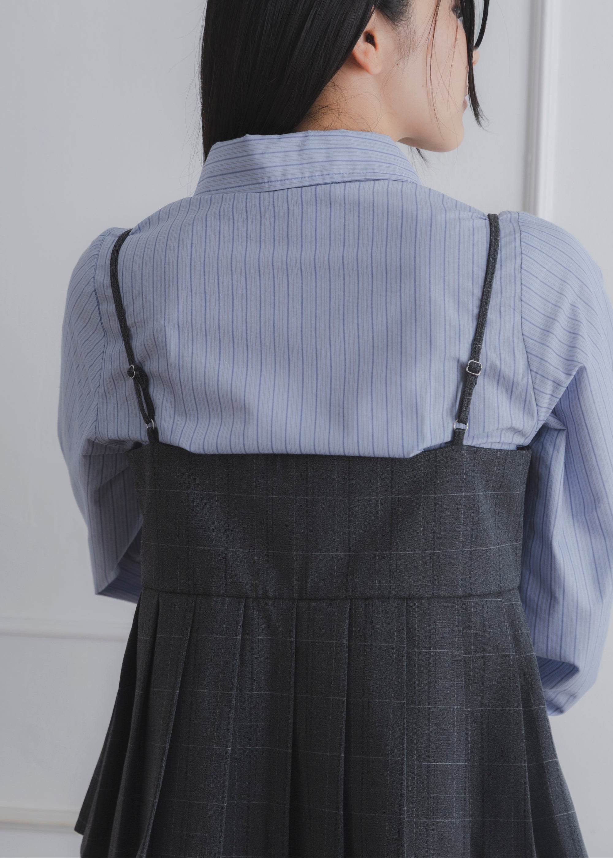 CHECK PLEATS CAMISOLE