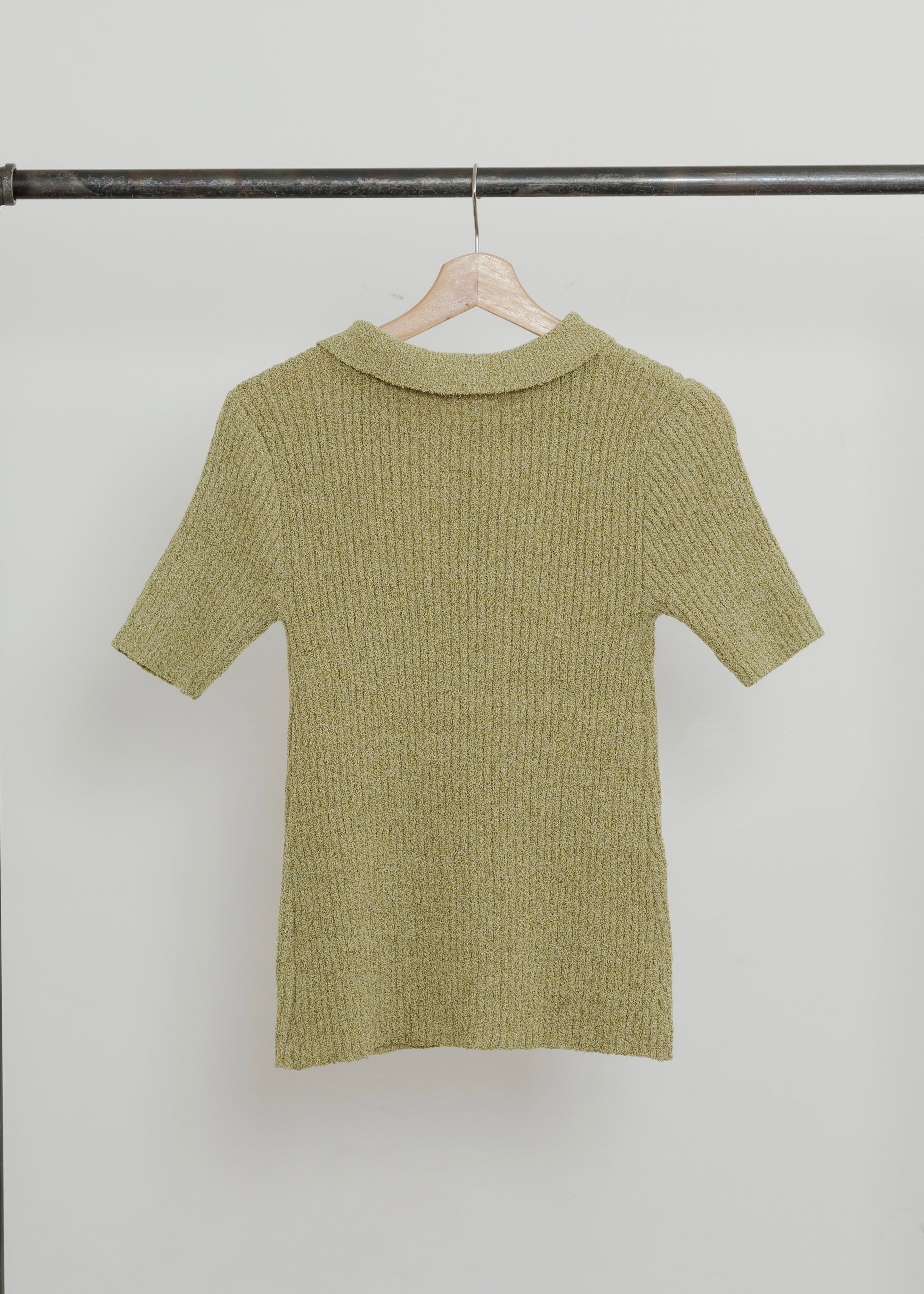 MIX KNIT POLO CARDIGAN