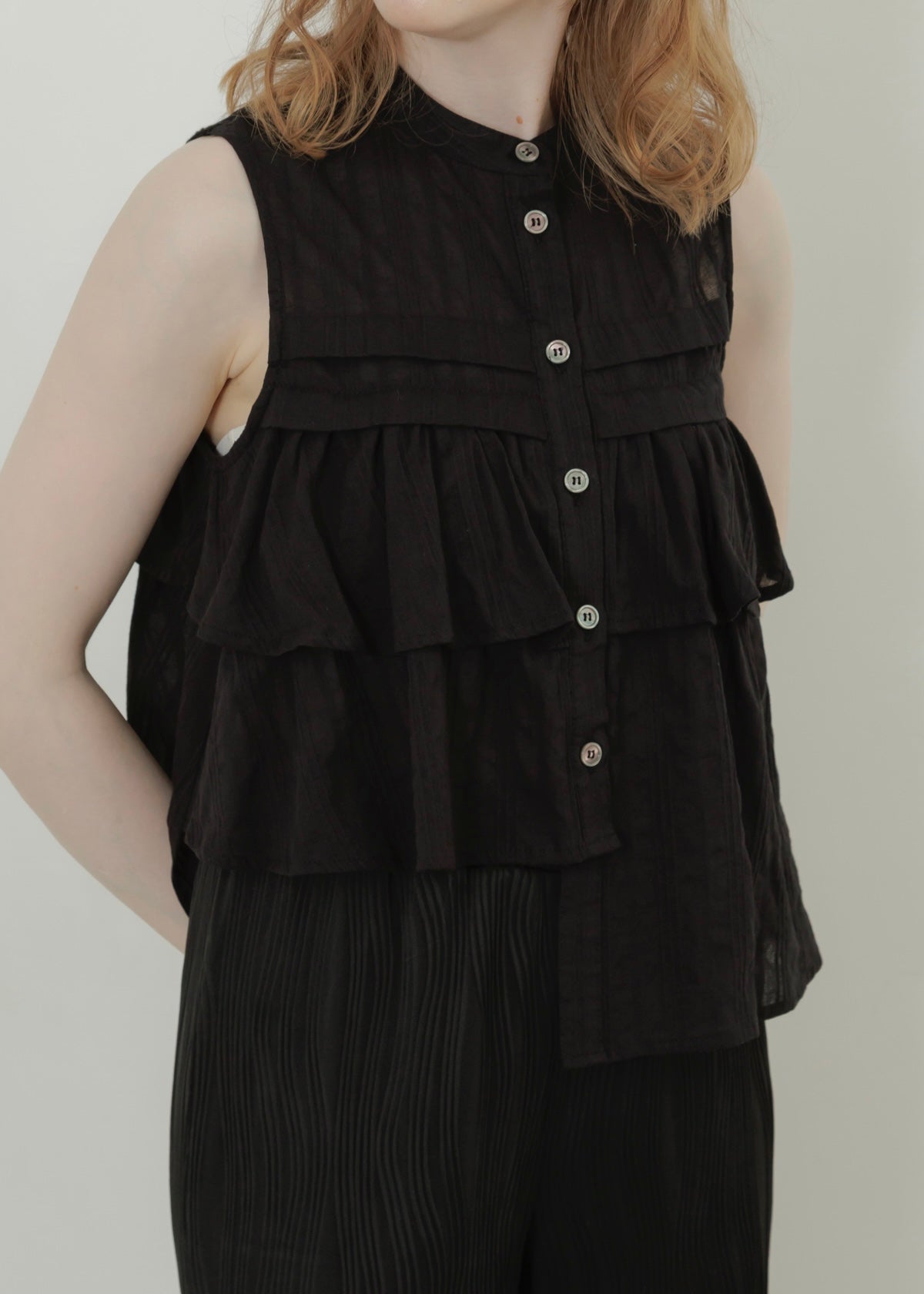 SHEER STRIPE BLOUSE
