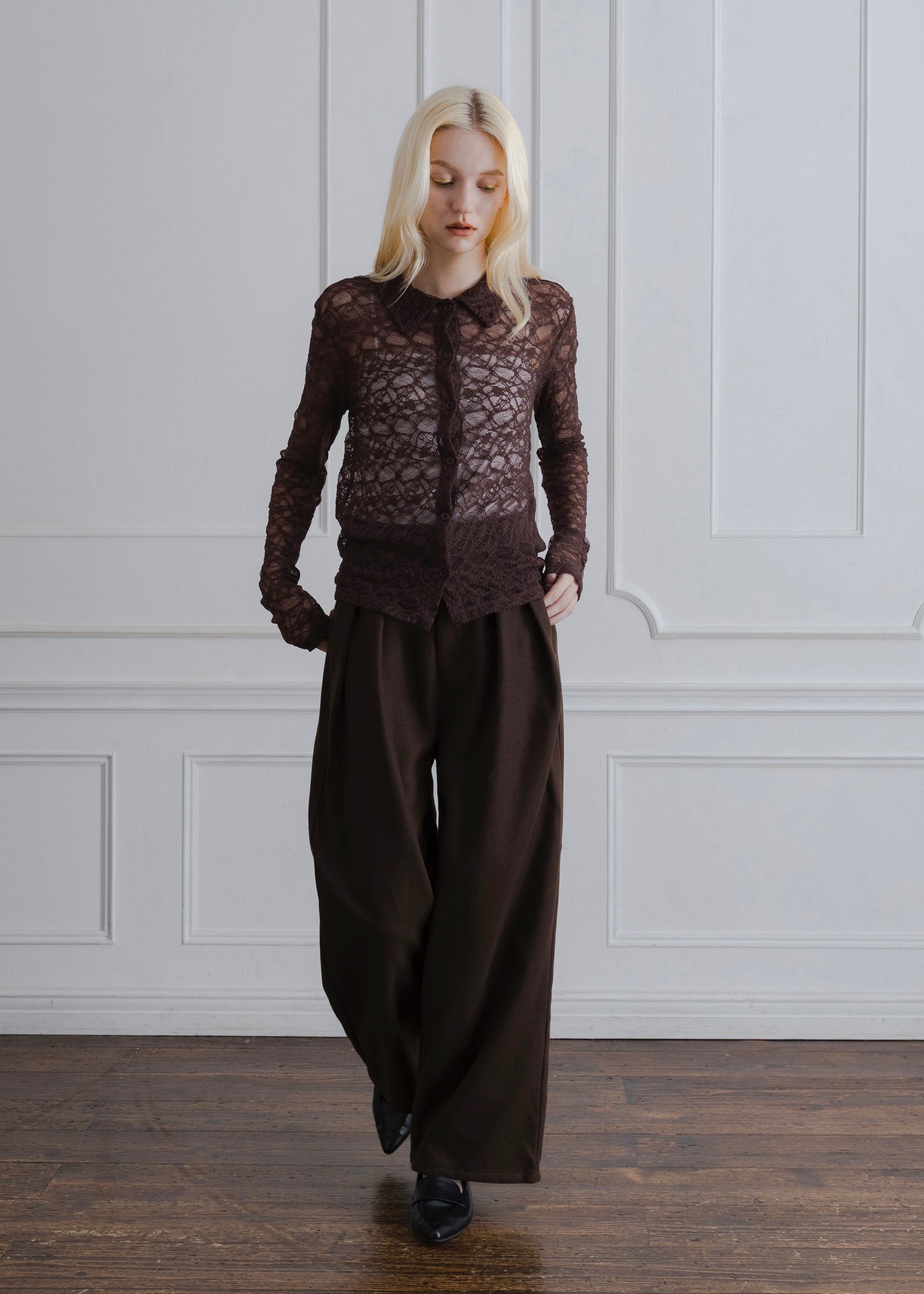 STRETCH LACE SHIRT