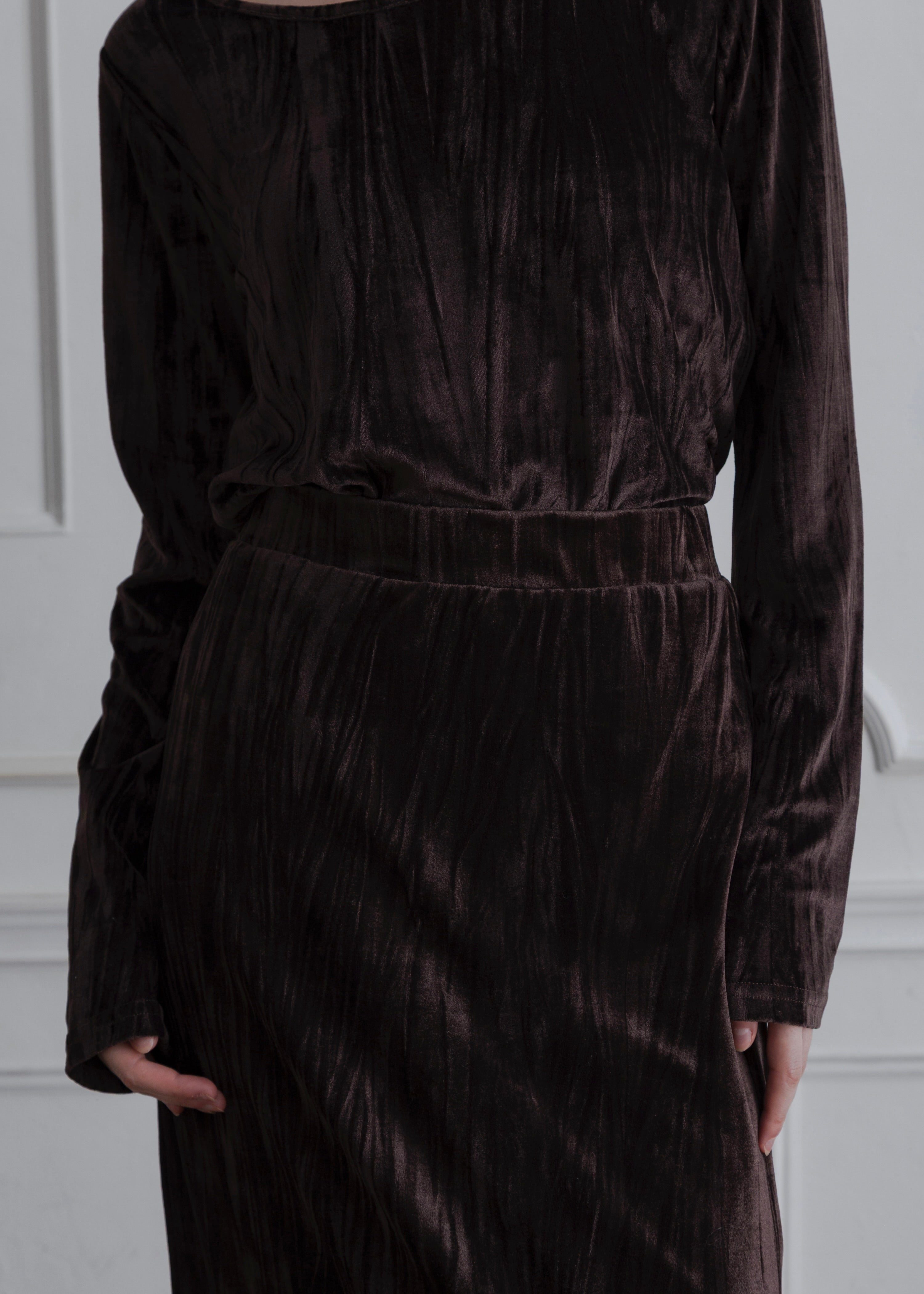 CRUSH VELOUR SKIRT
