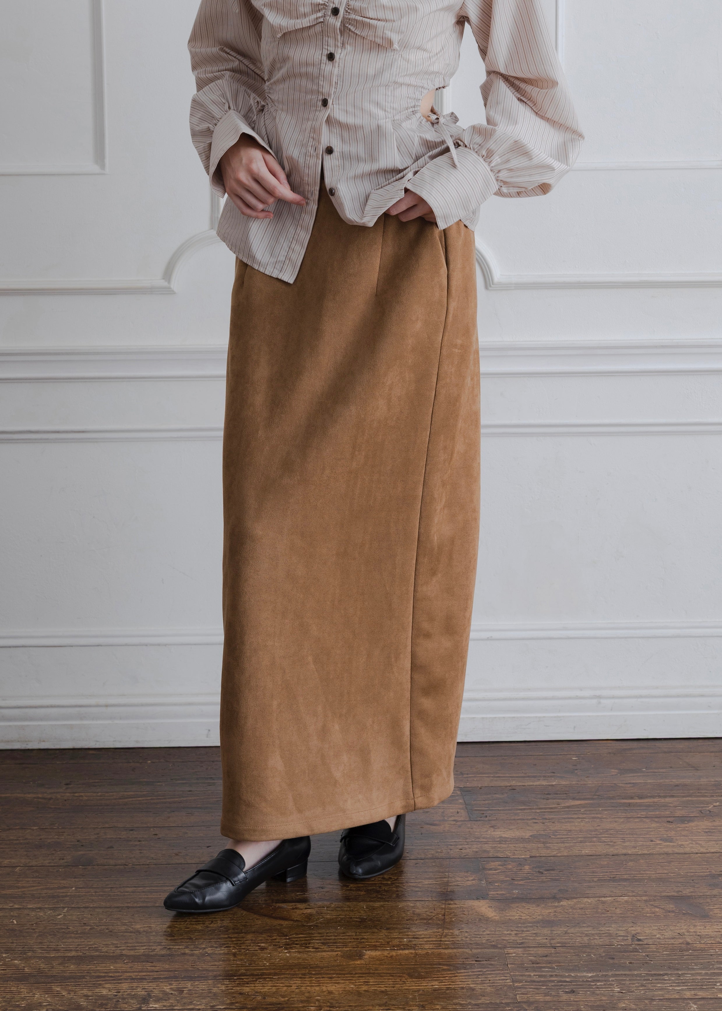 FAUX SUEDE SKIRT