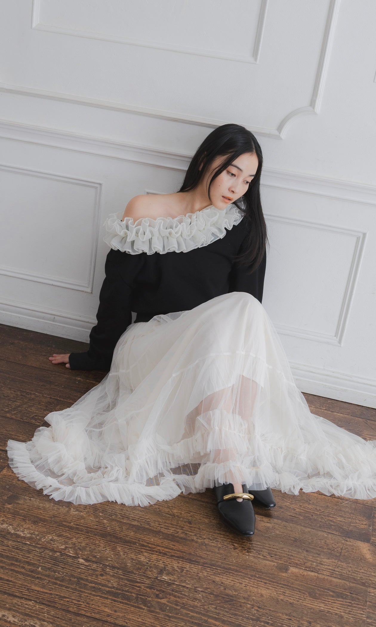 TULLE TIERED SKIRT