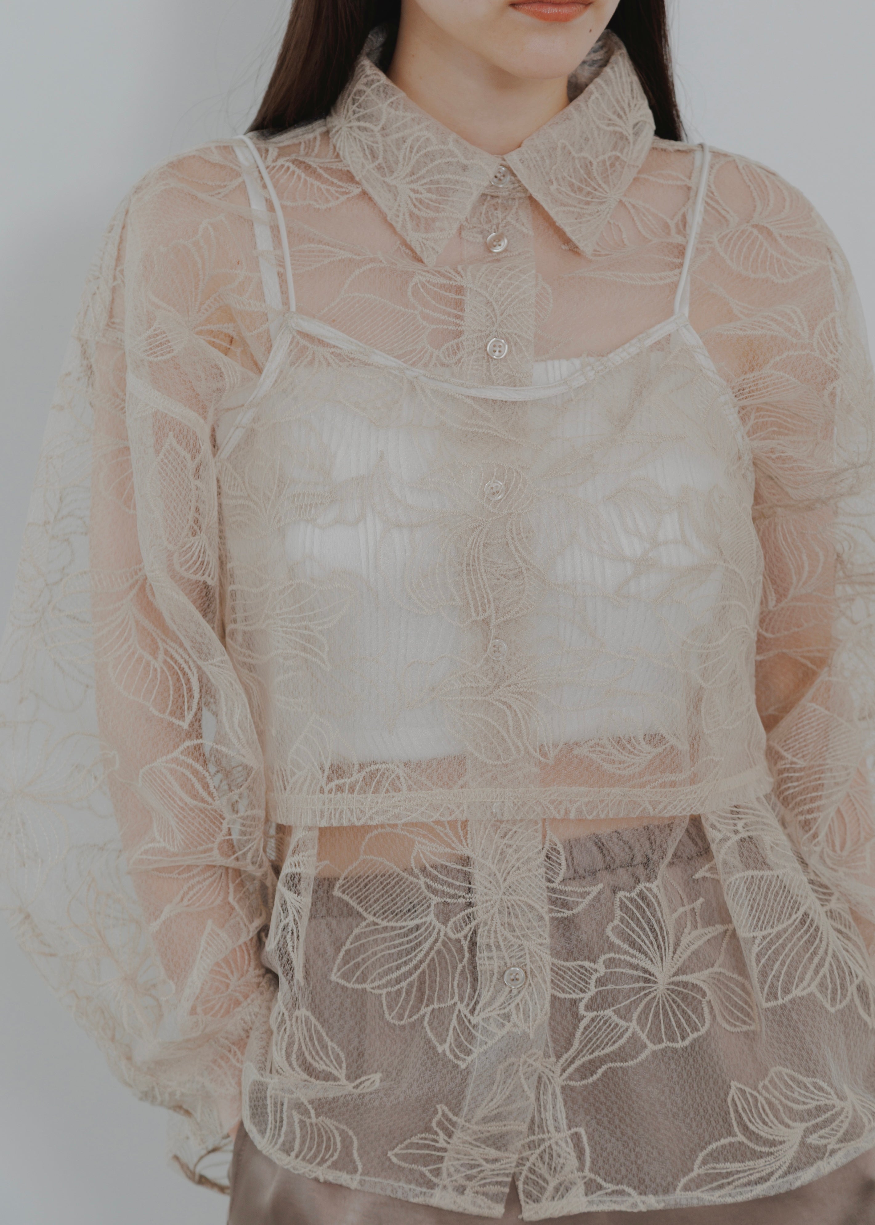 FLOWER TULLE CAMISOLE
