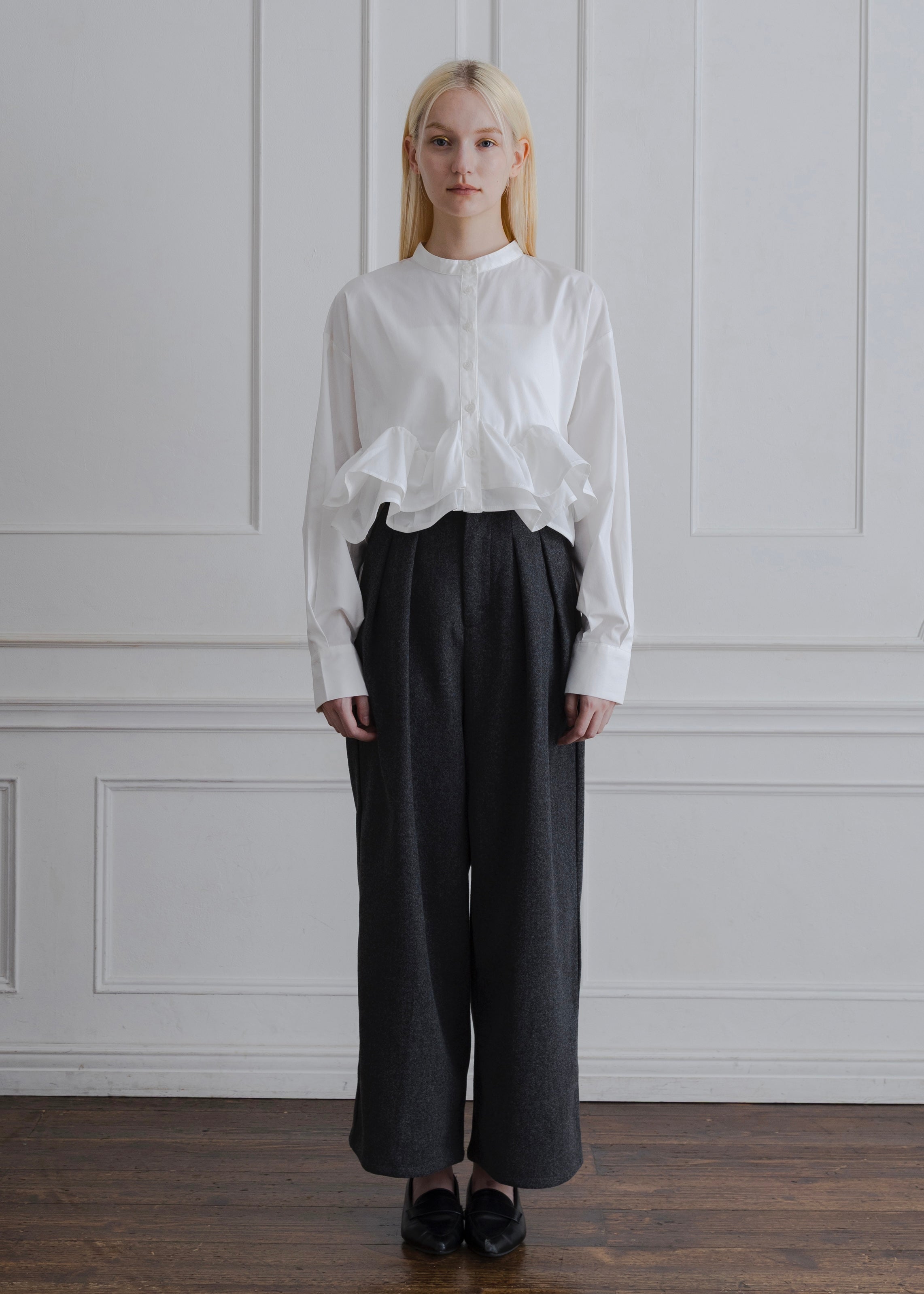 FRILL HEM BLOUSE