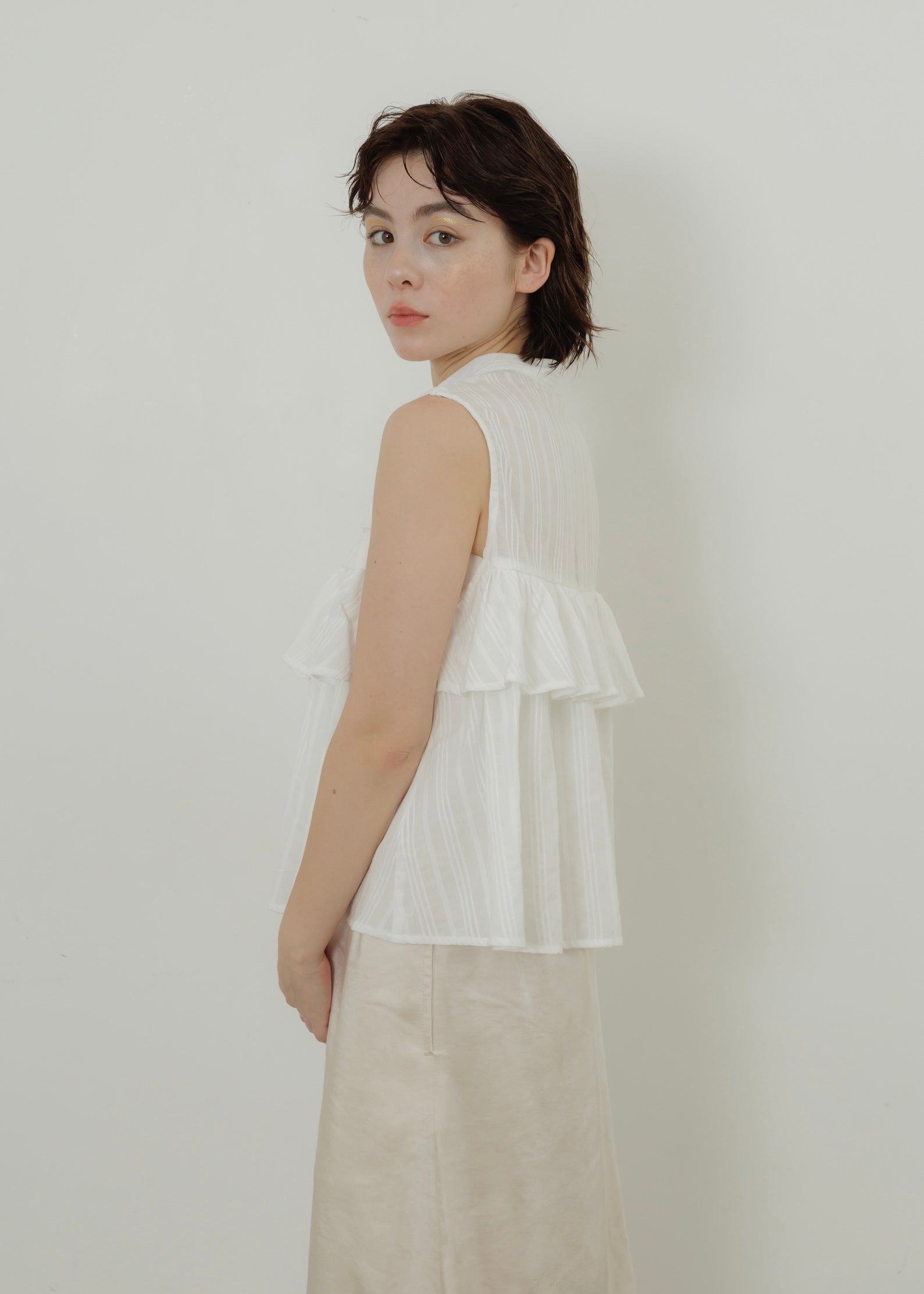 SHEER STRIPE BLOUSE