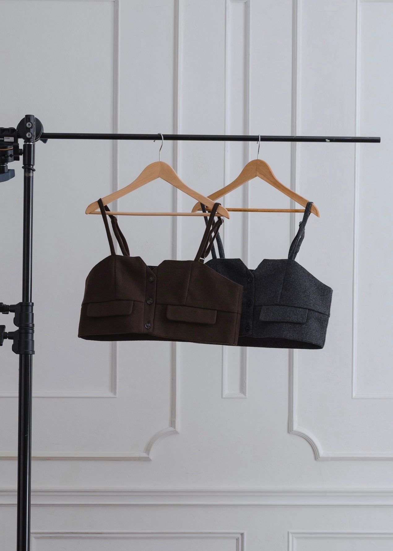 FAUX WOOL BUSTIER
