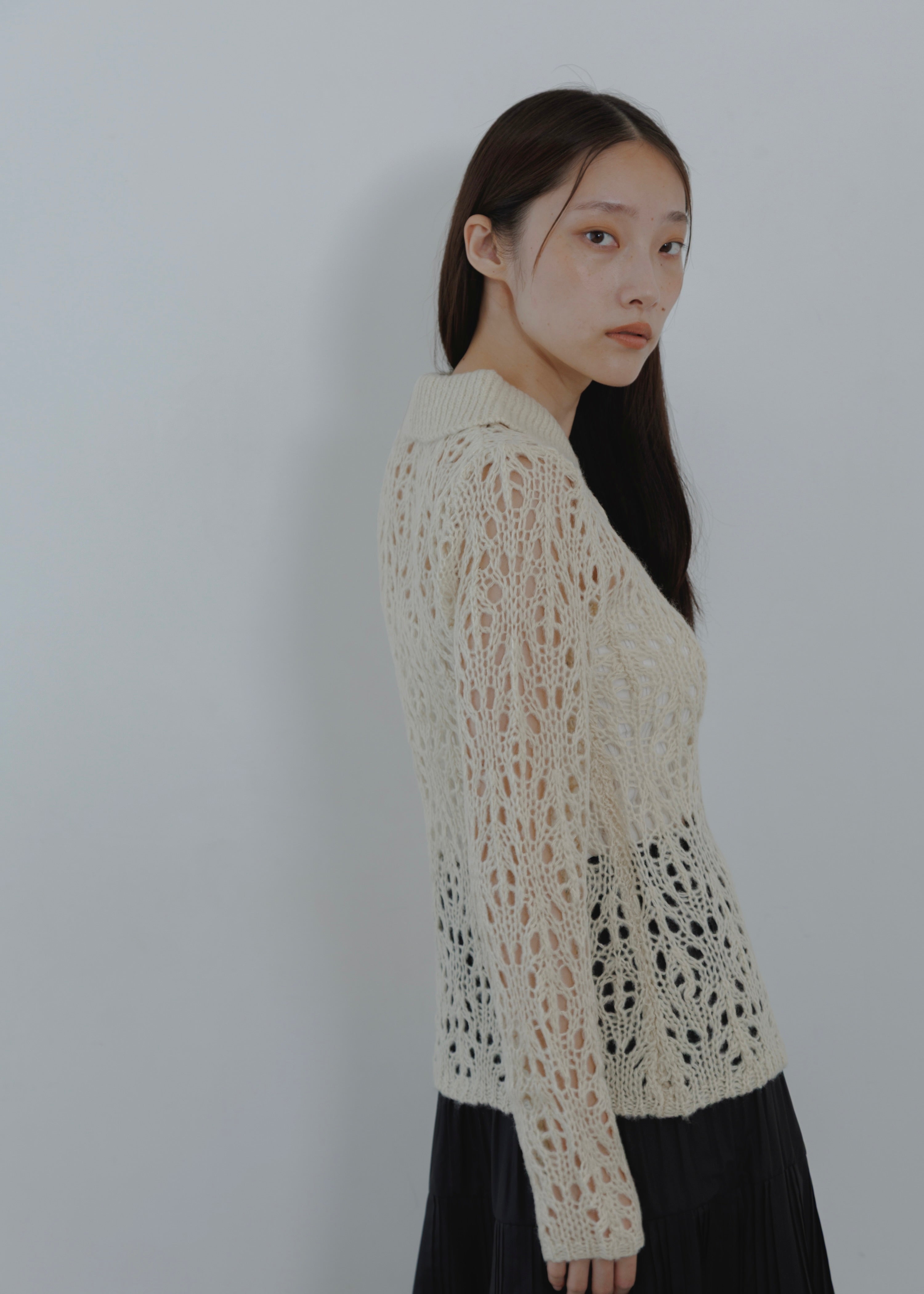 OPENWORK MOHAIR CARDIGAN