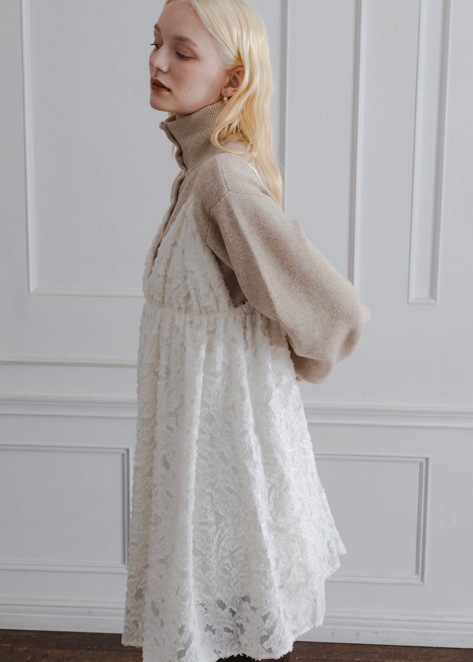 SHEER JACQUARD TUNIC CAMISOLE