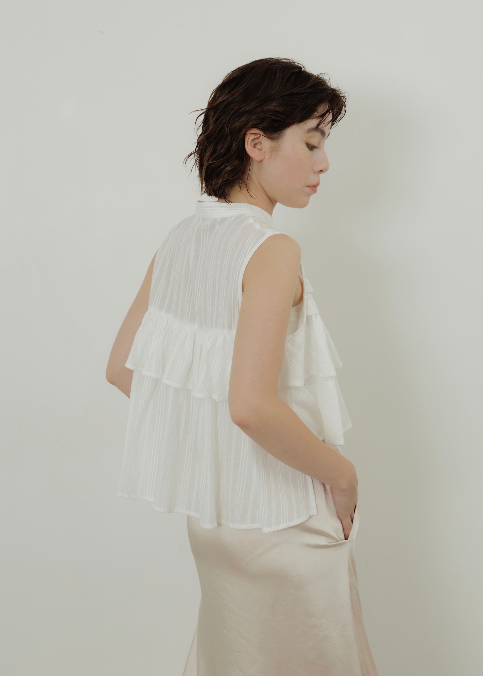 SHEER STRIPE BLOUSE