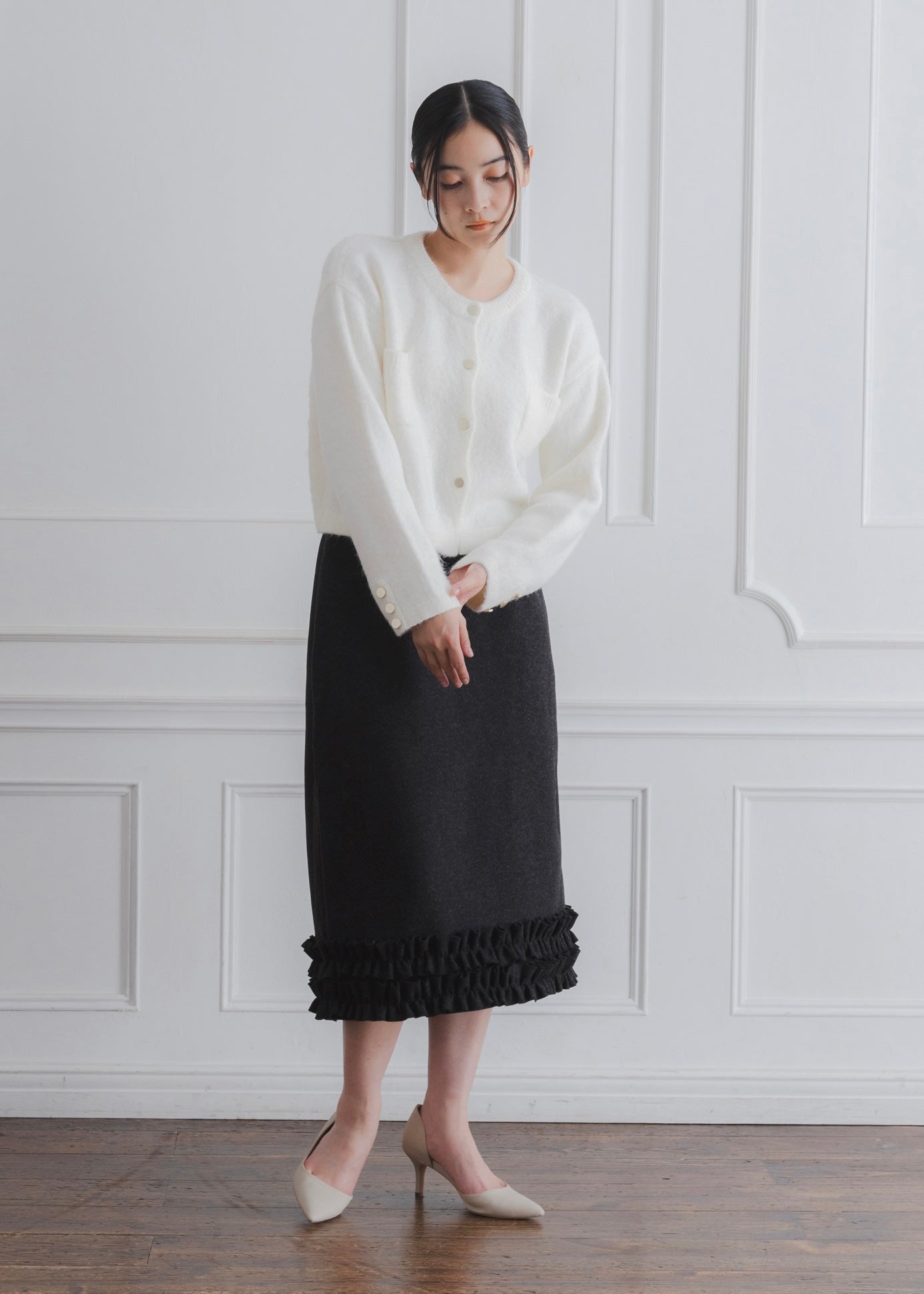 CROPPED SHAGGY CARDIGAN