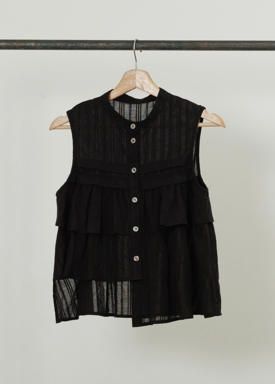 SHEER STRIPE BLOUSE
