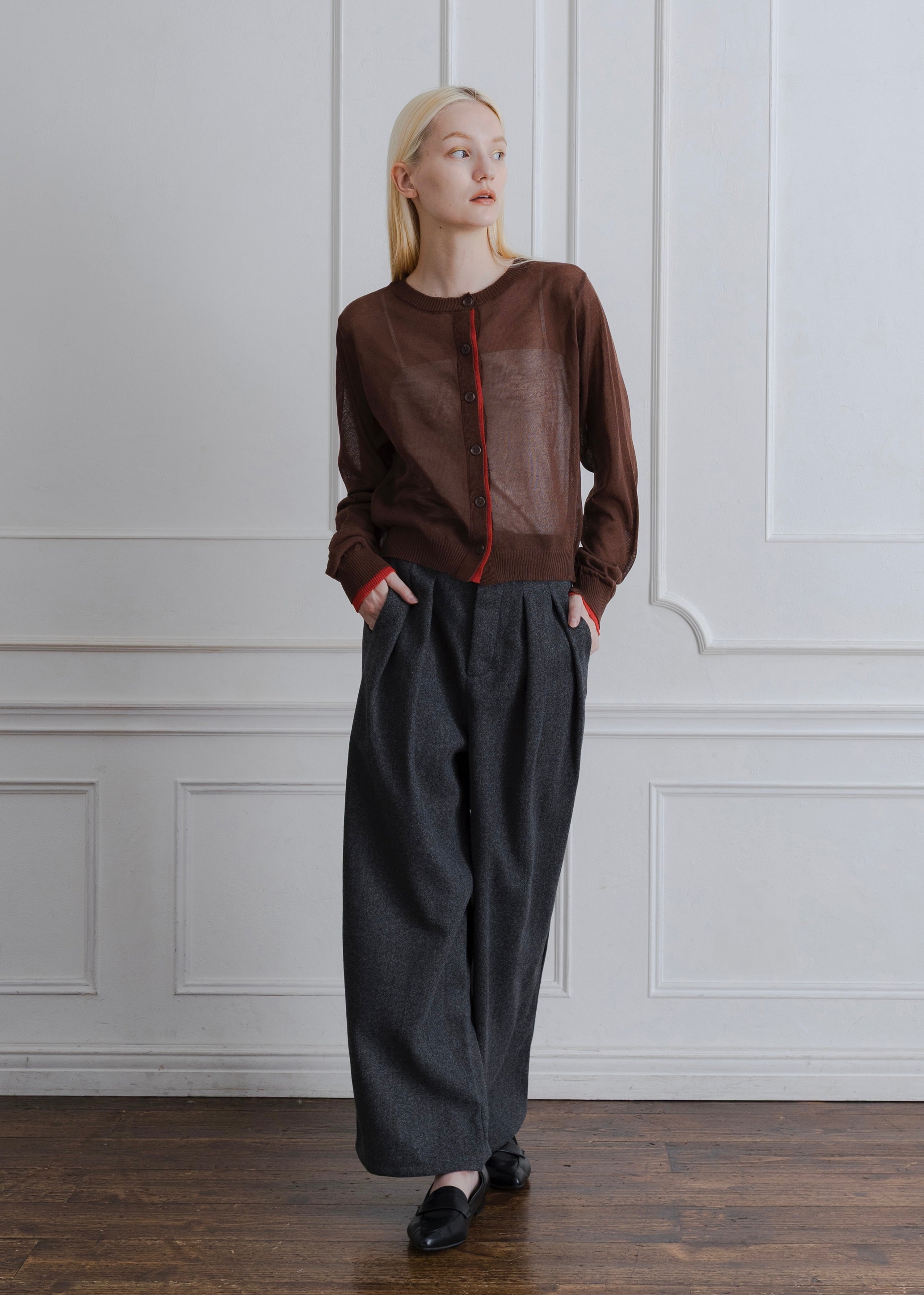 SHEER KNIT CARDIGAN