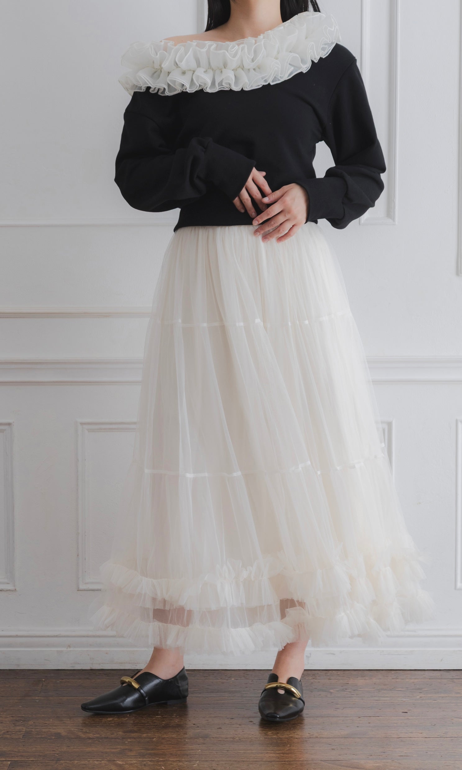 TULLE TIERED SKIRT