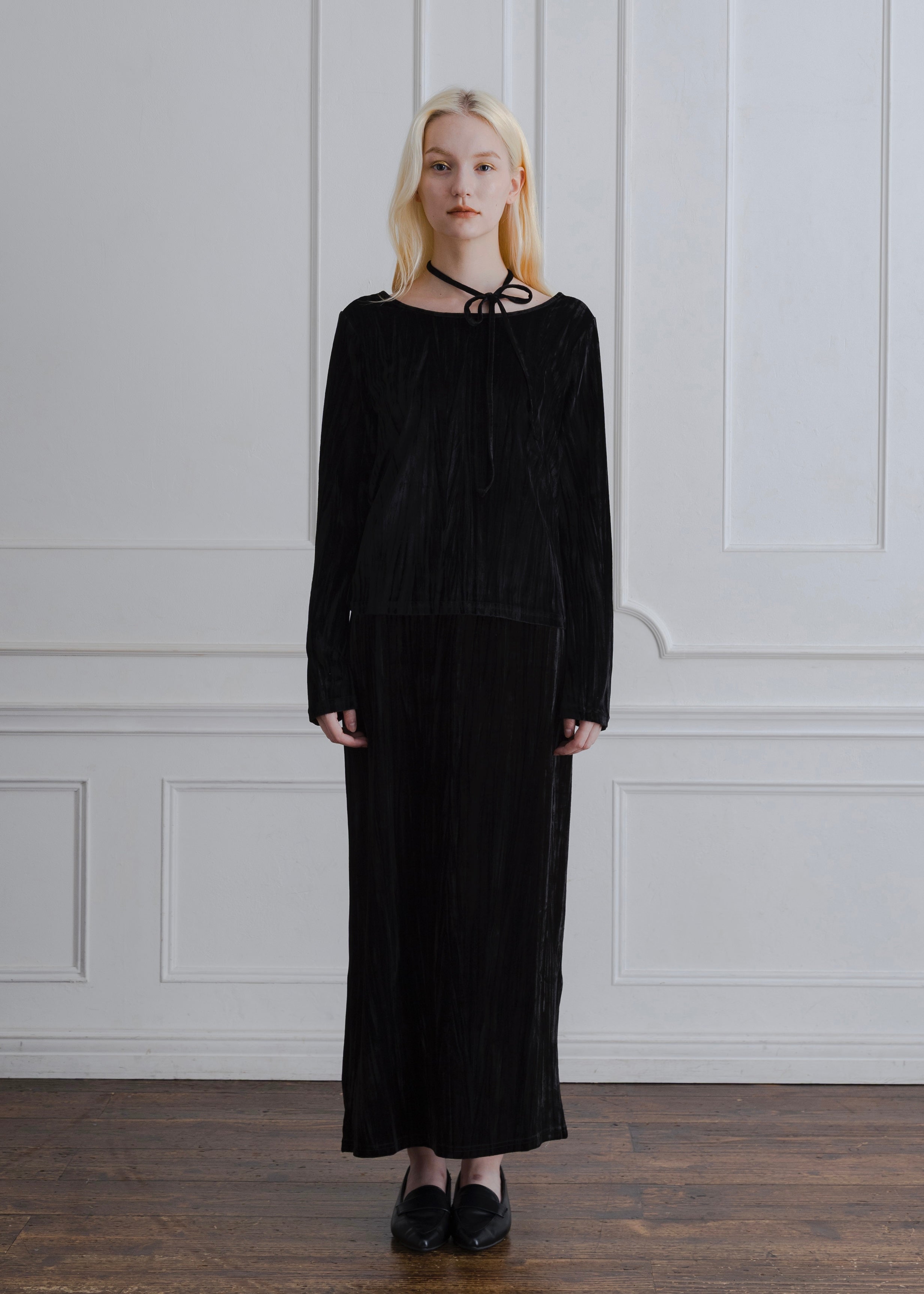 CRUSH VELOUR SKIRT