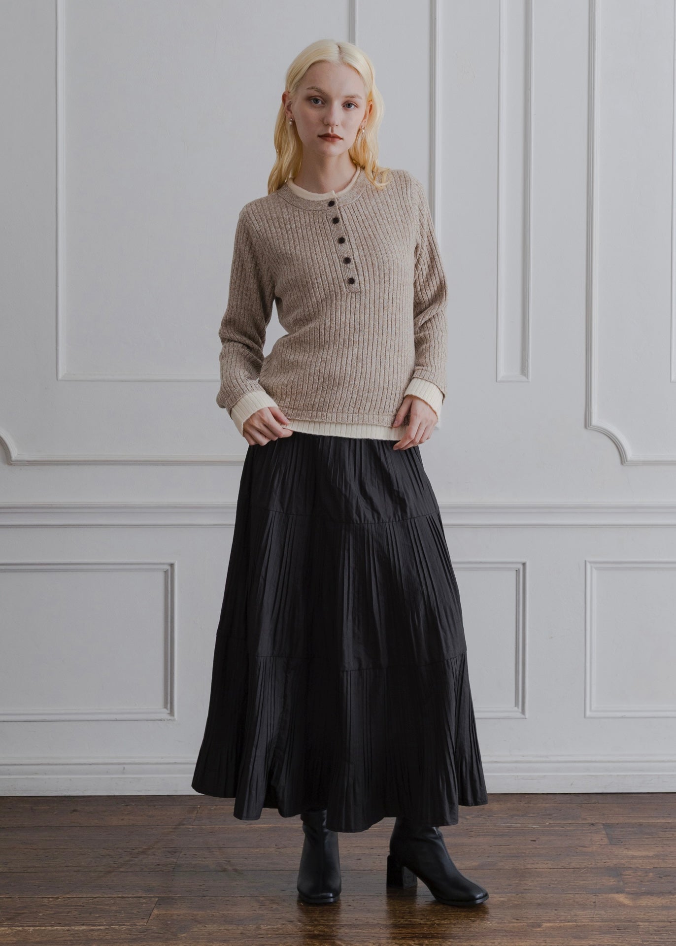 LAYERED MIX KNIT