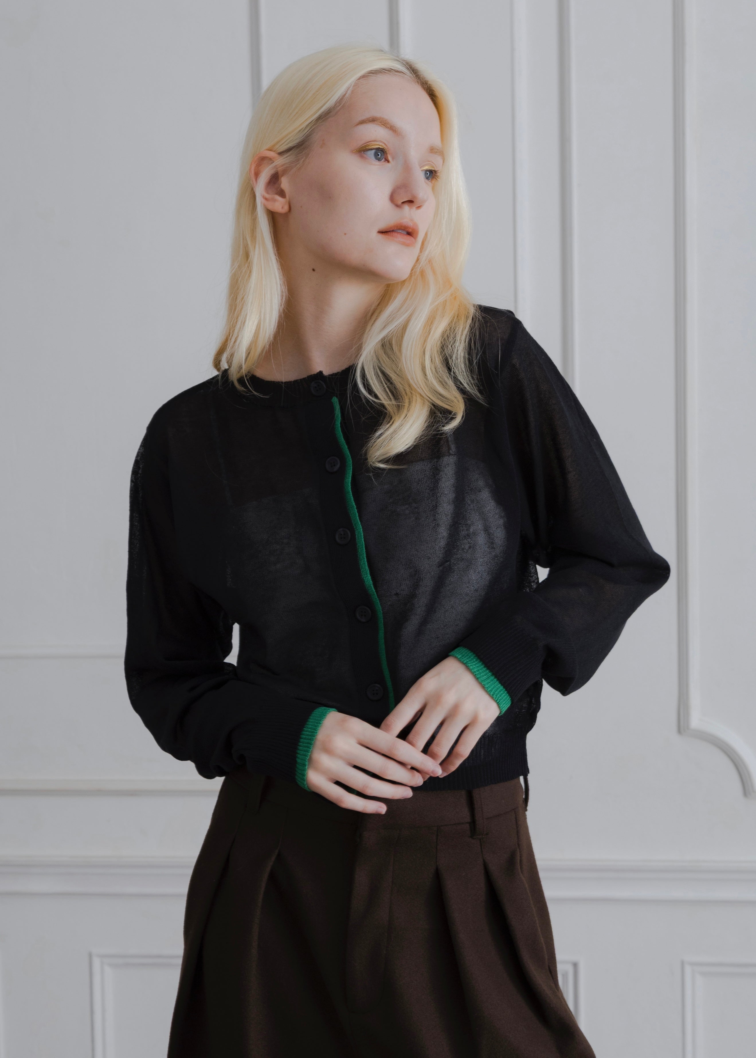 SHEER KNIT CARDIGAN