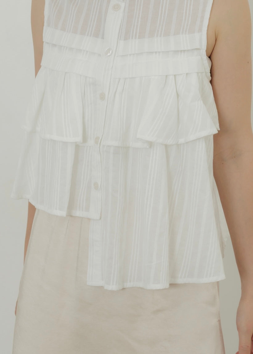 SHEER STRIPE BLOUSE