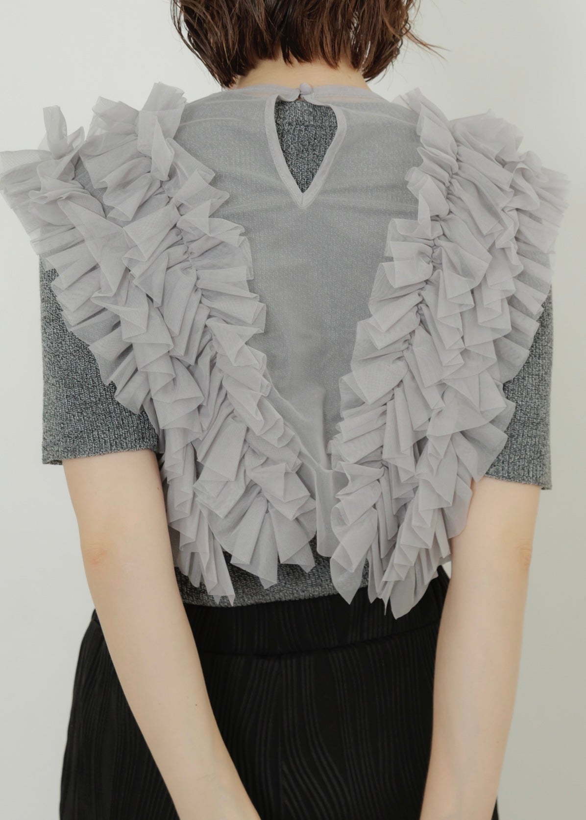 TULLE FRILL VEST