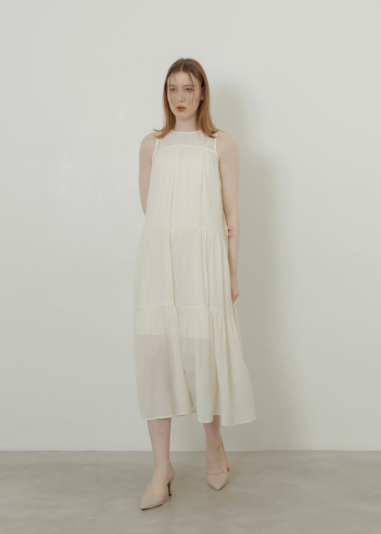 WASHER TIERED DRESS