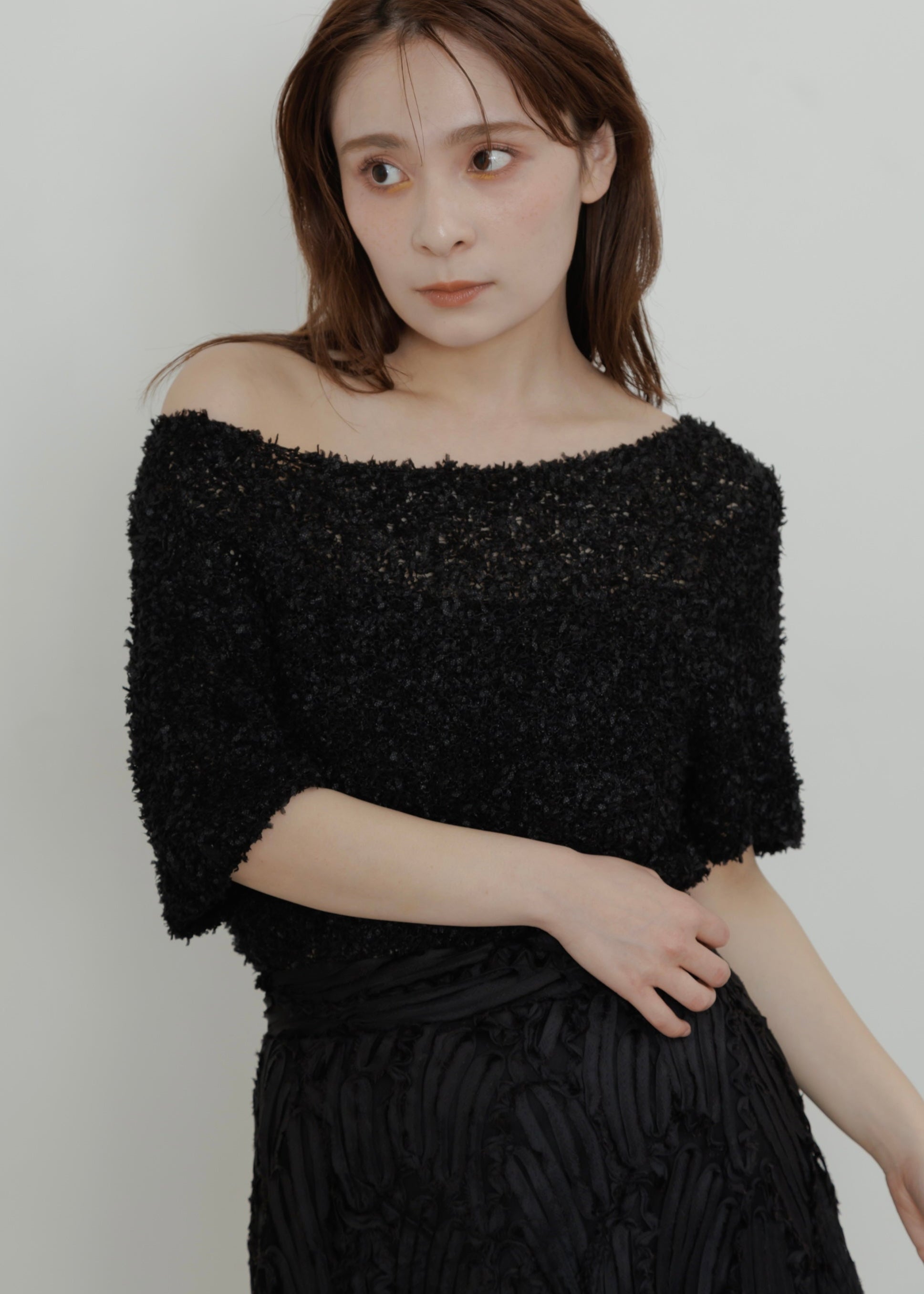 【即日発送】 SHAGGY KNIT TOP トップス