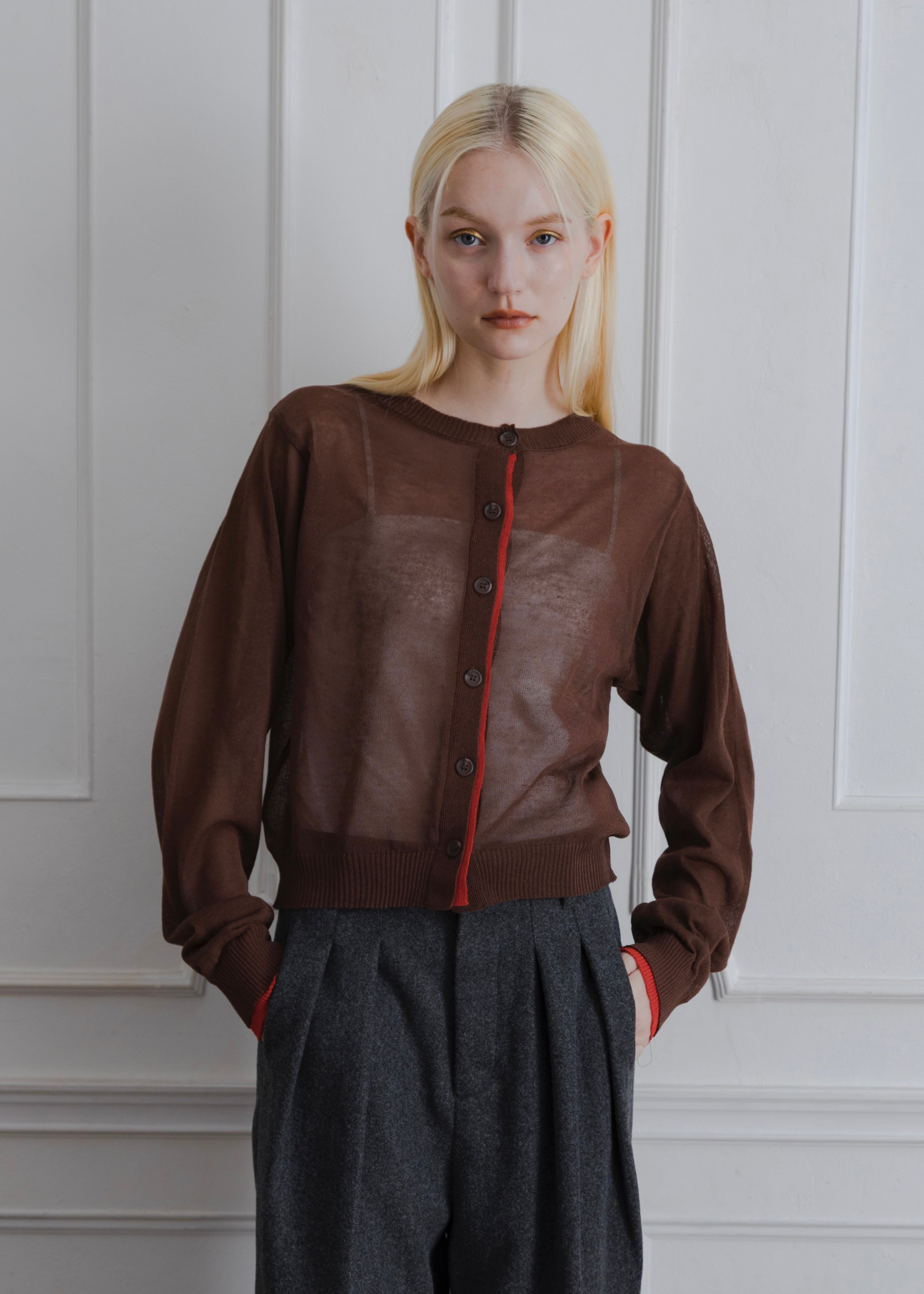 SHEER KNIT CARDIGAN