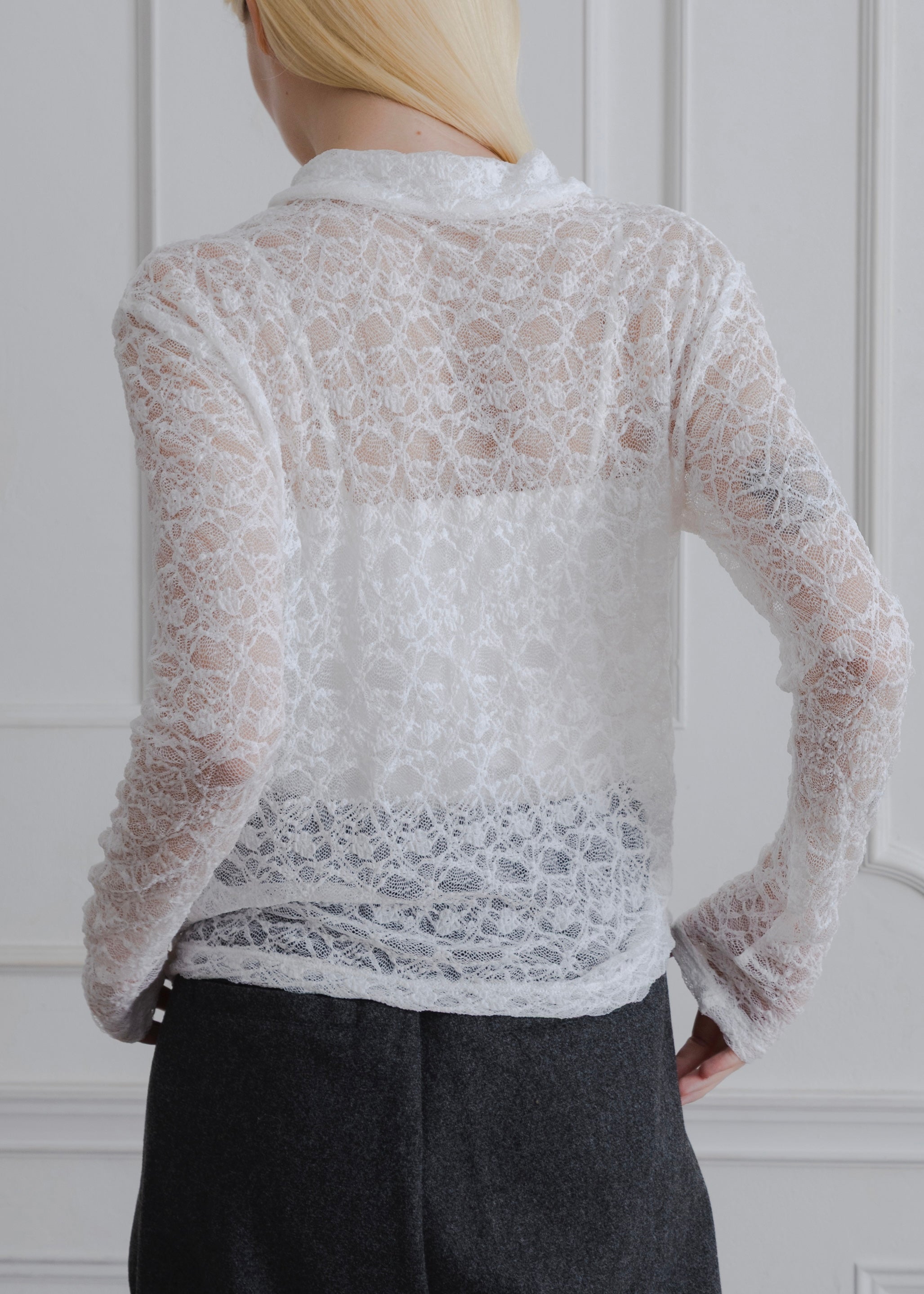 STRETCH LACE SHIRT