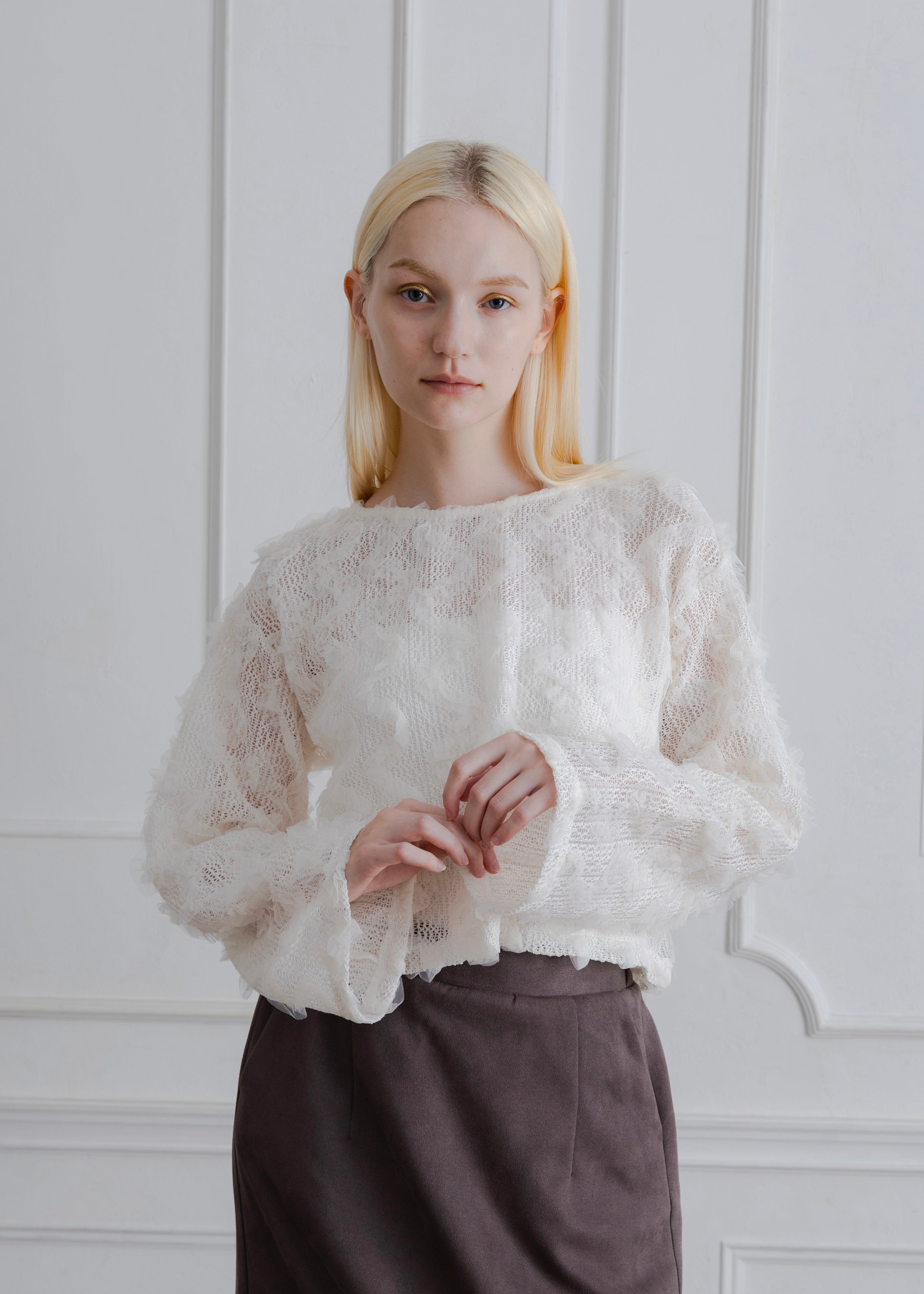 TULLE FRILL PULLOVER