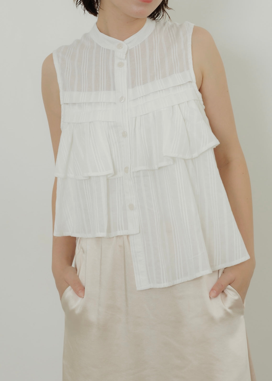 SHEER STRIPE BLOUSE