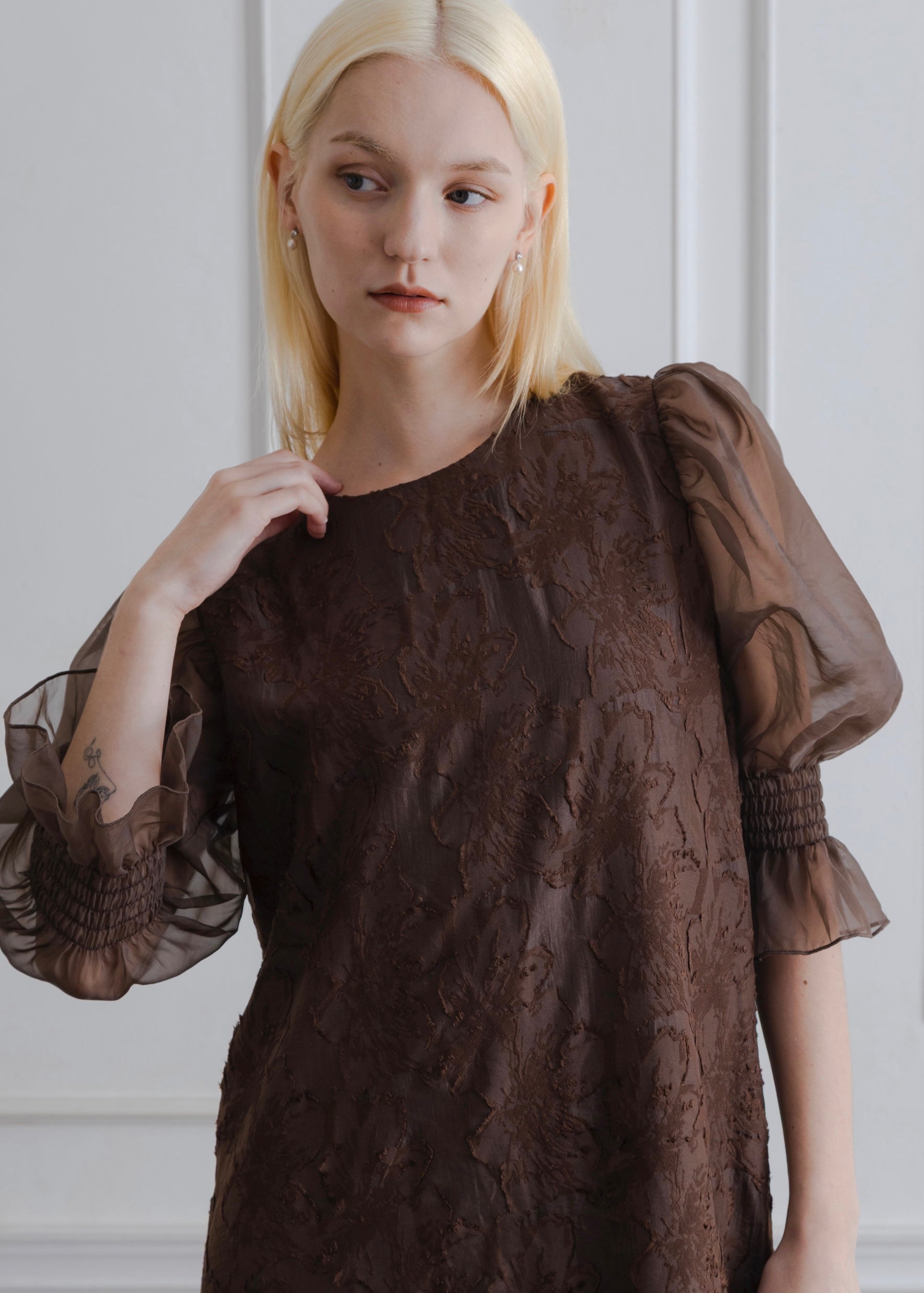 ORGANDY SLEEVE DRESS
