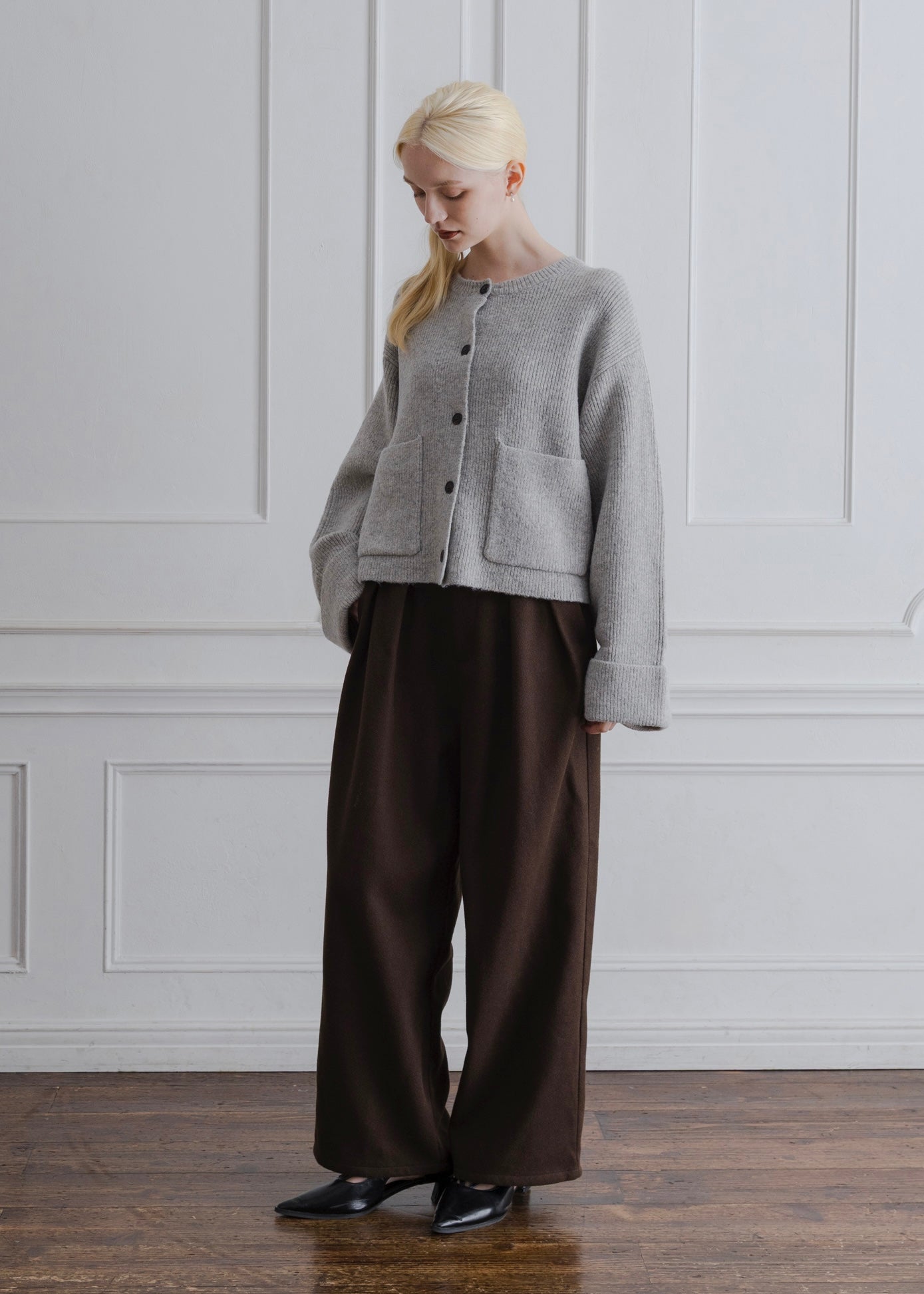 BOA COLLAR CARDIGAN