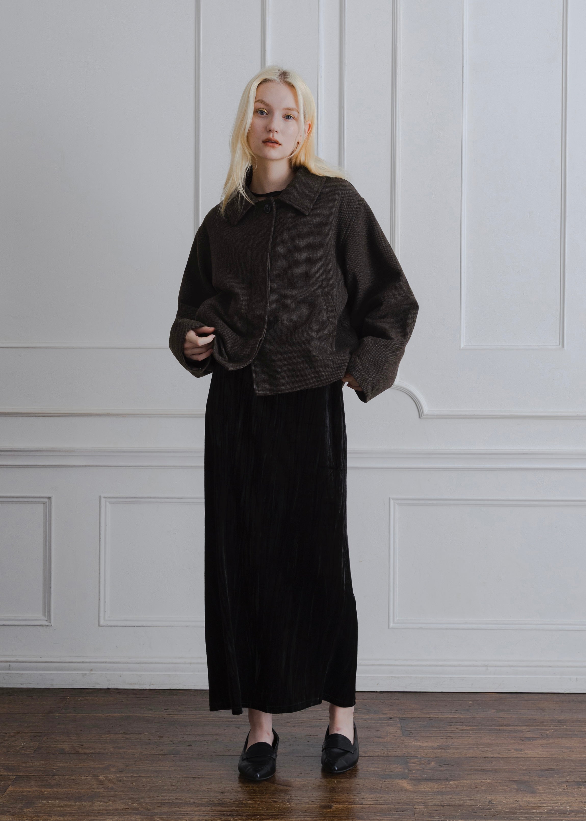 COCOON CHECK JACKET