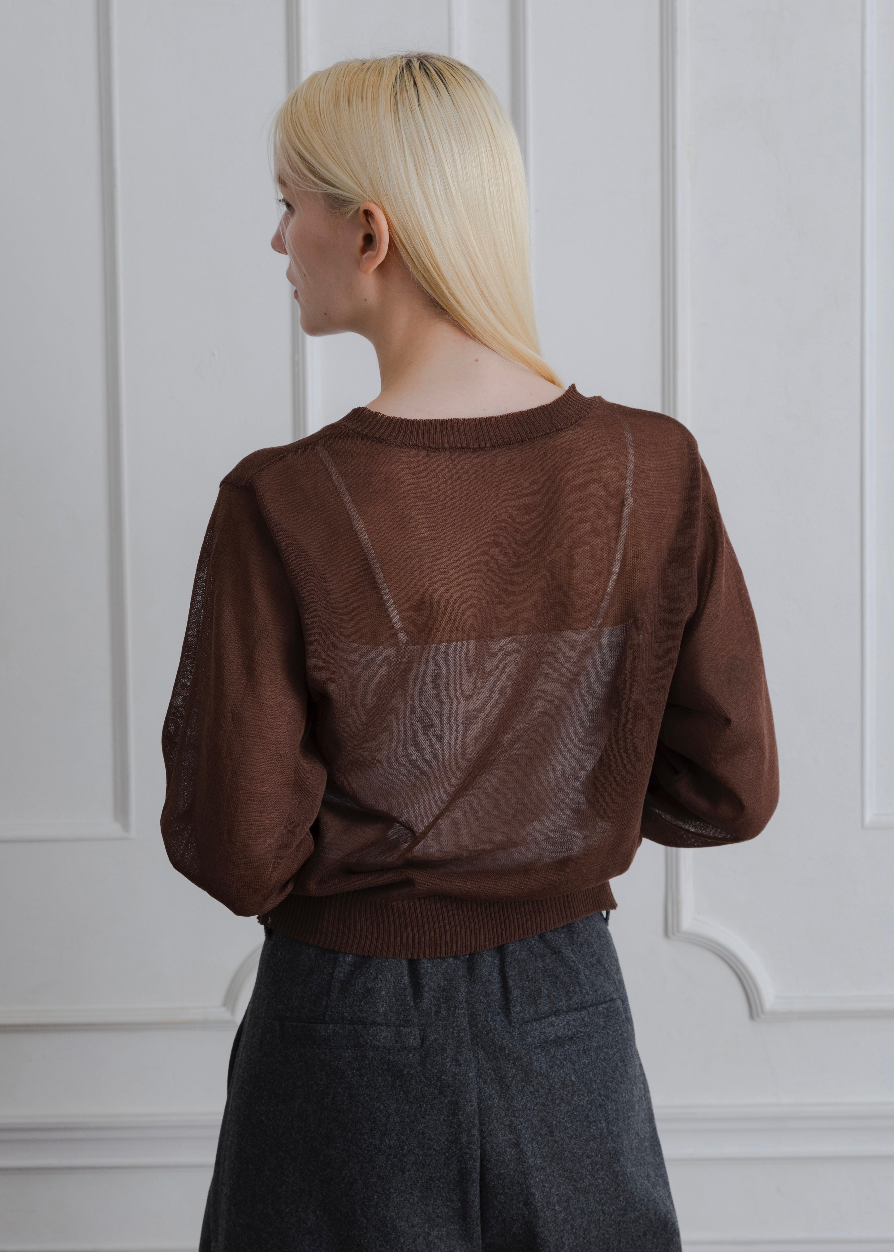 SHEER KNIT CARDIGAN