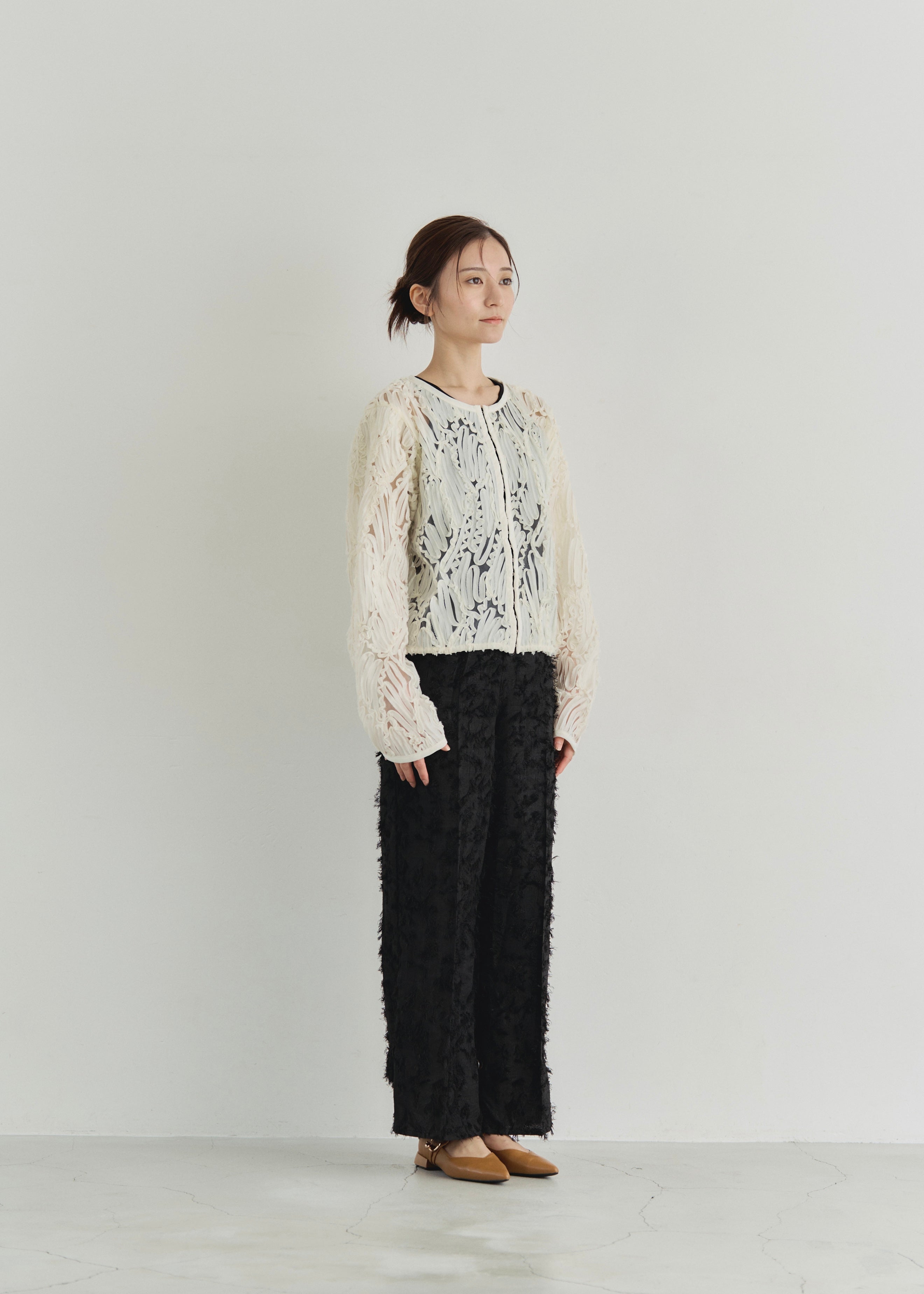 EMBROIDRED TULLE CARDIGAN