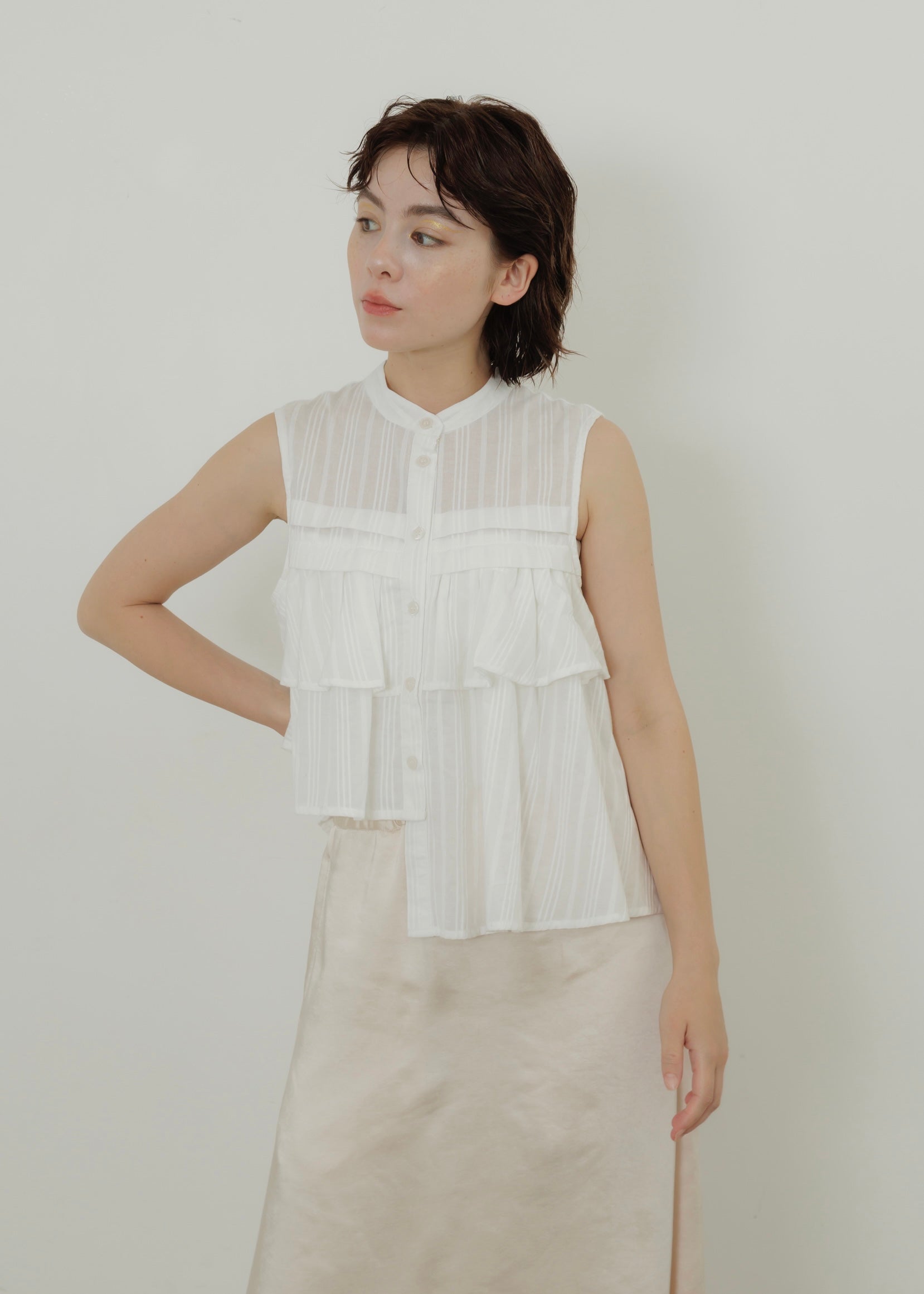 SHEER STRIPE BLOUSE