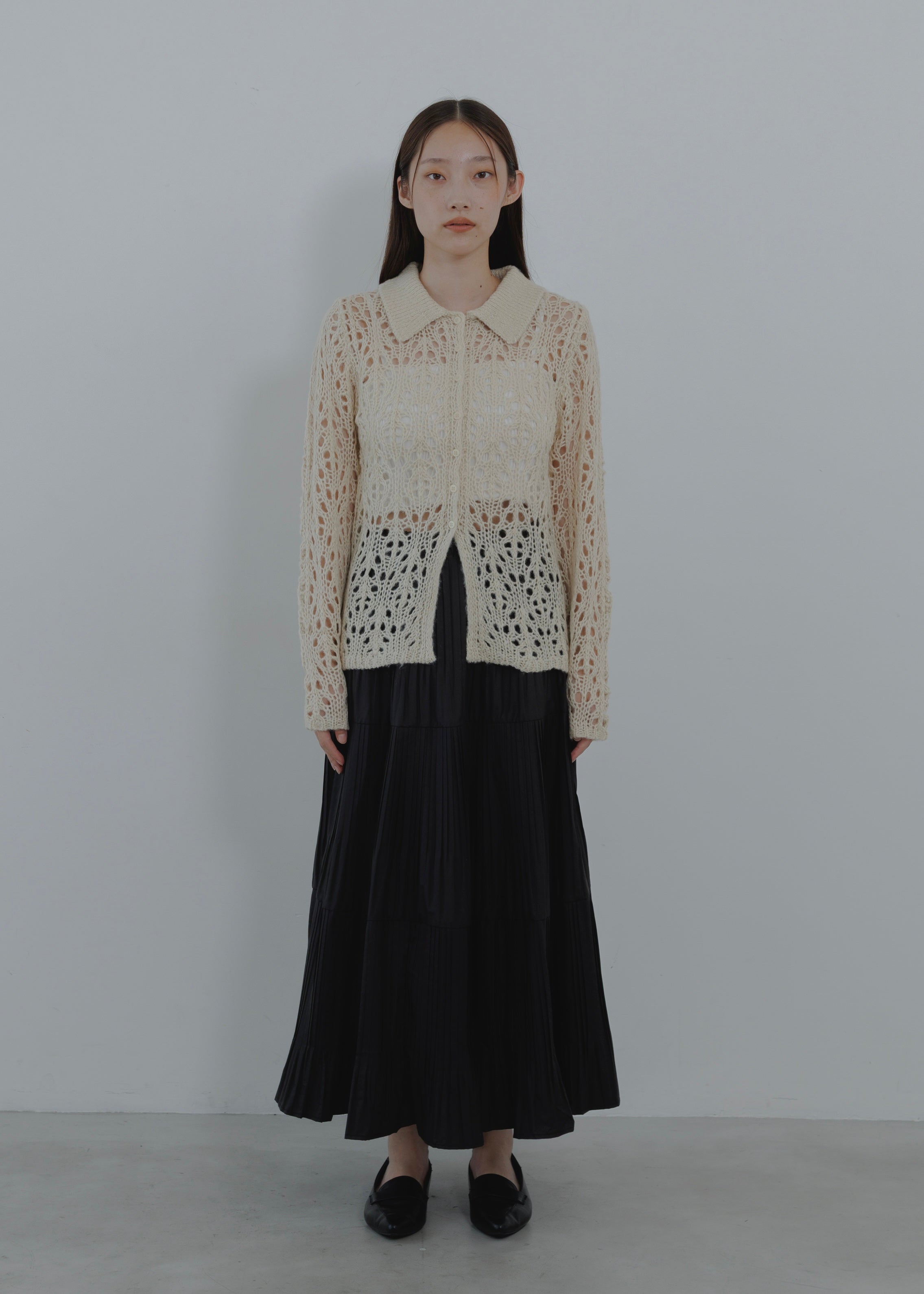 TIERED PLEATS SKIRT