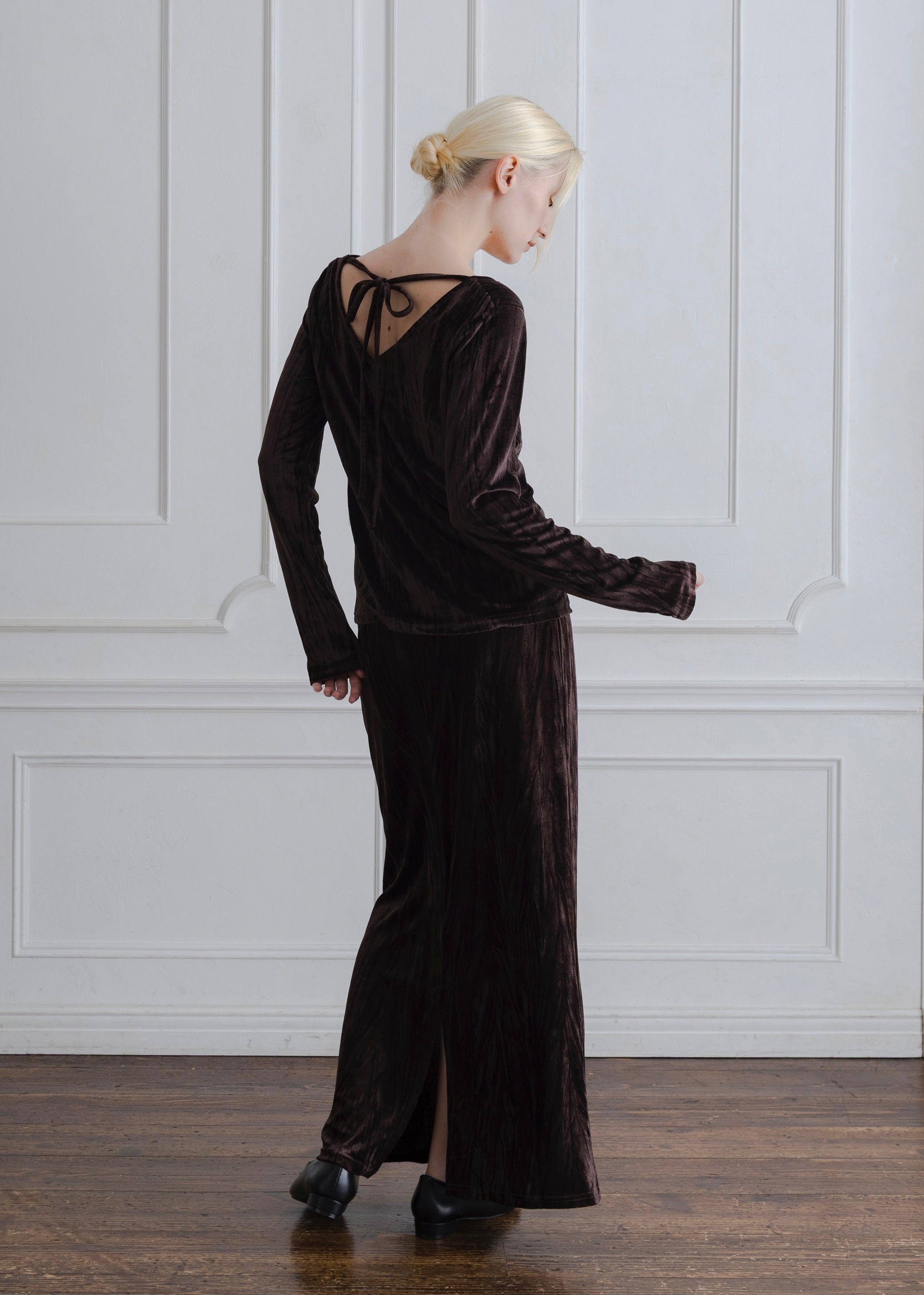 CRUSH VELOUR SKIRT