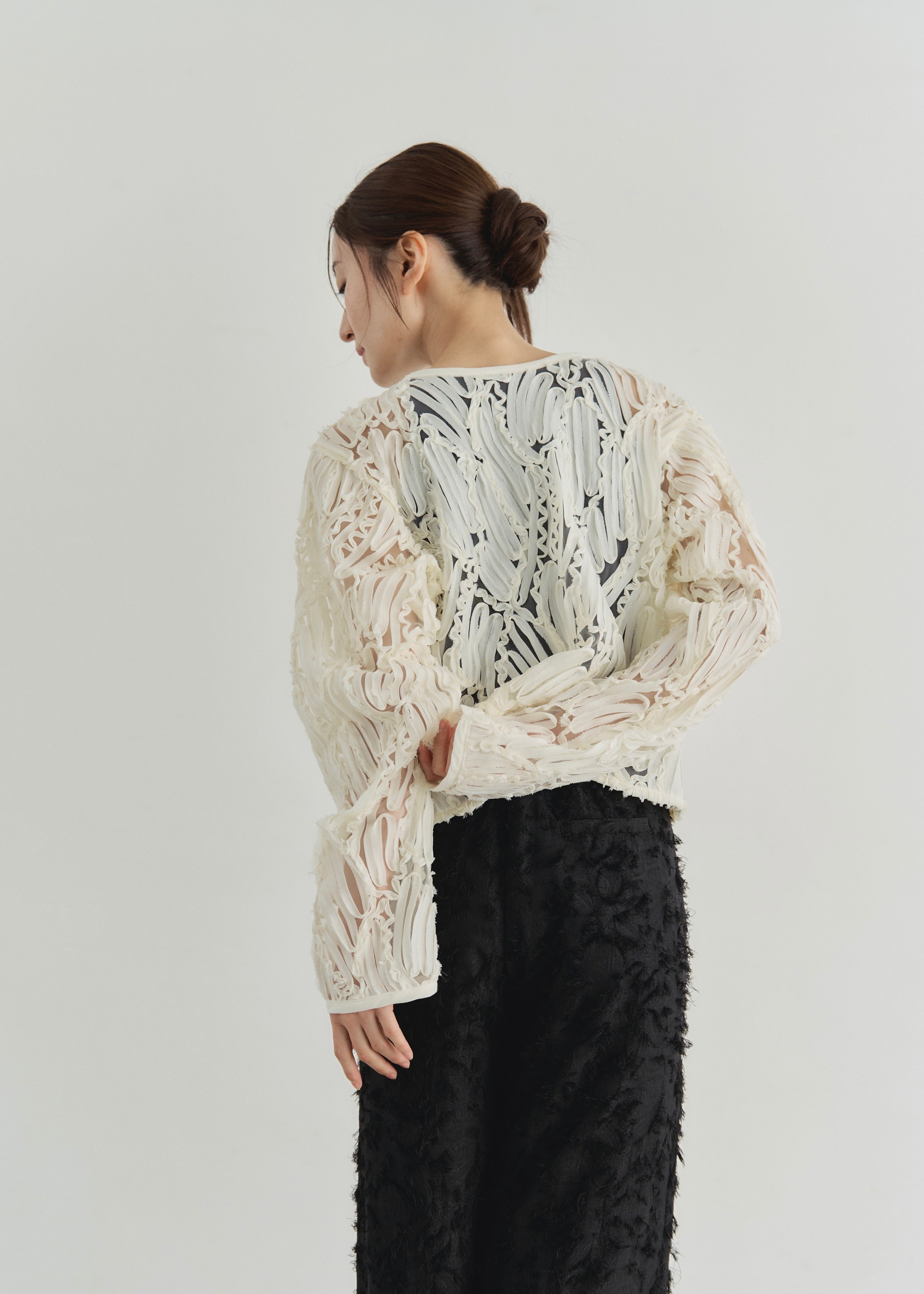 EMBROIDRED TULLE CARDIGAN