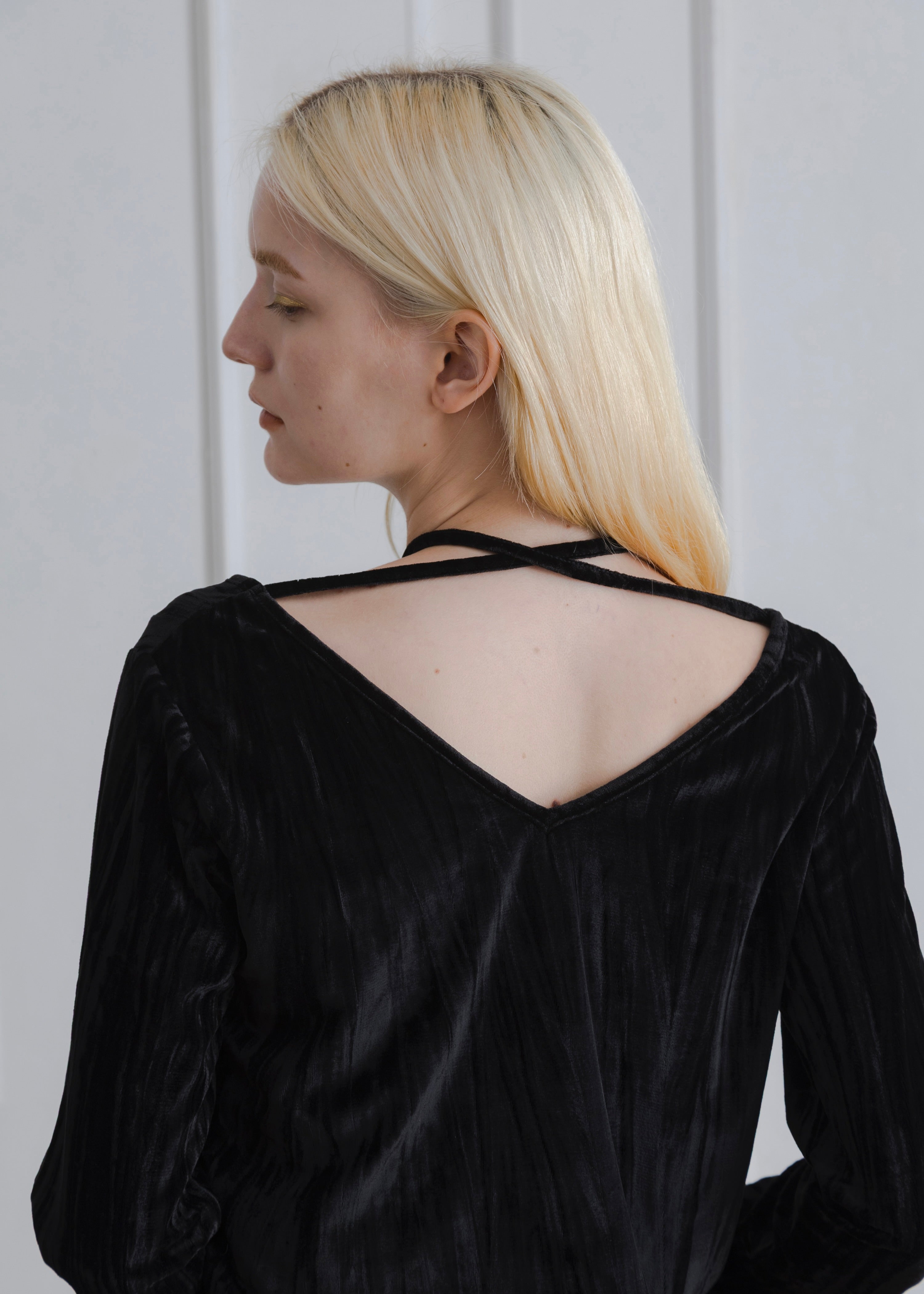 2WAY CRUSH VELOUR TOP