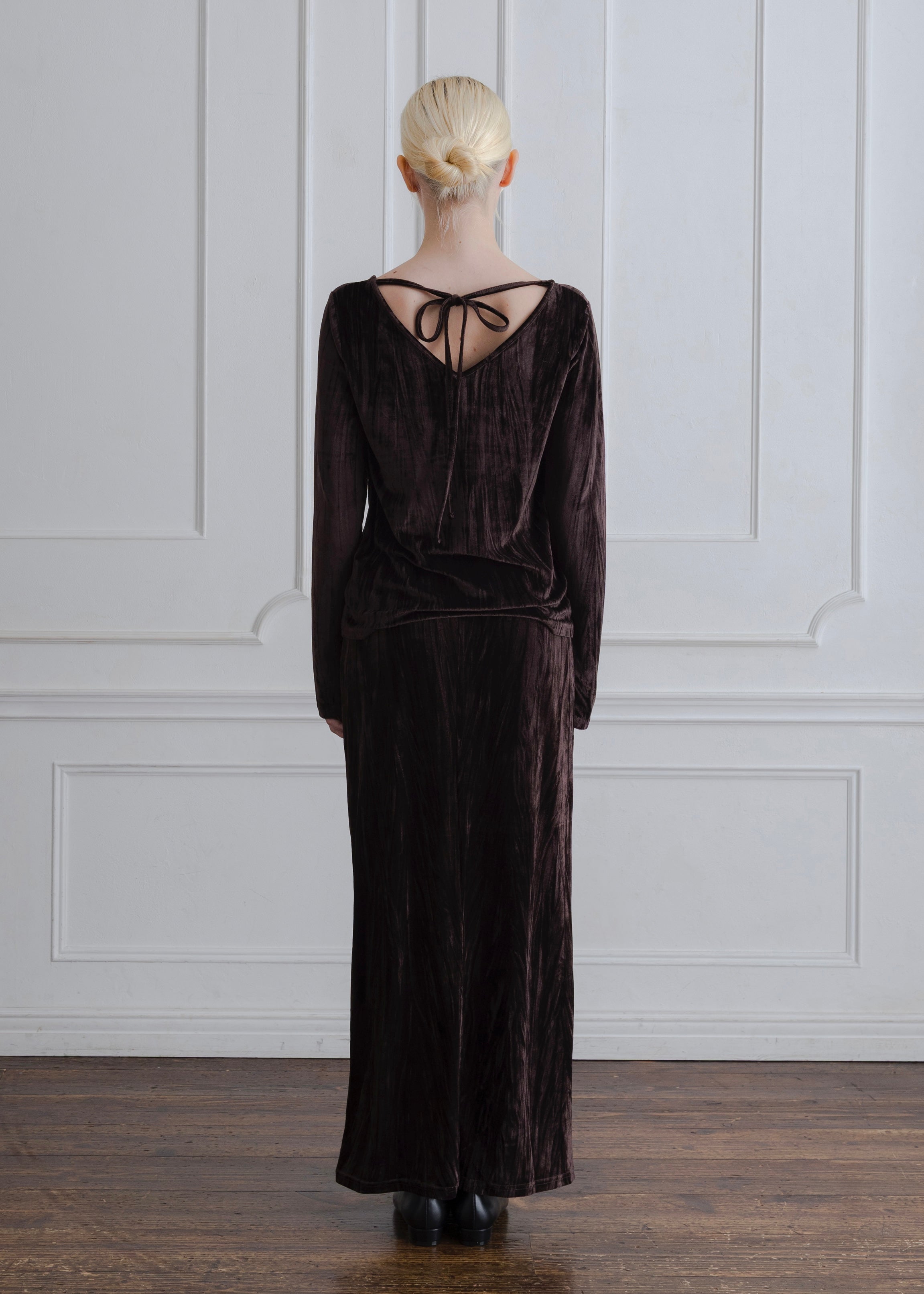 CRUSH VELOUR SKIRT