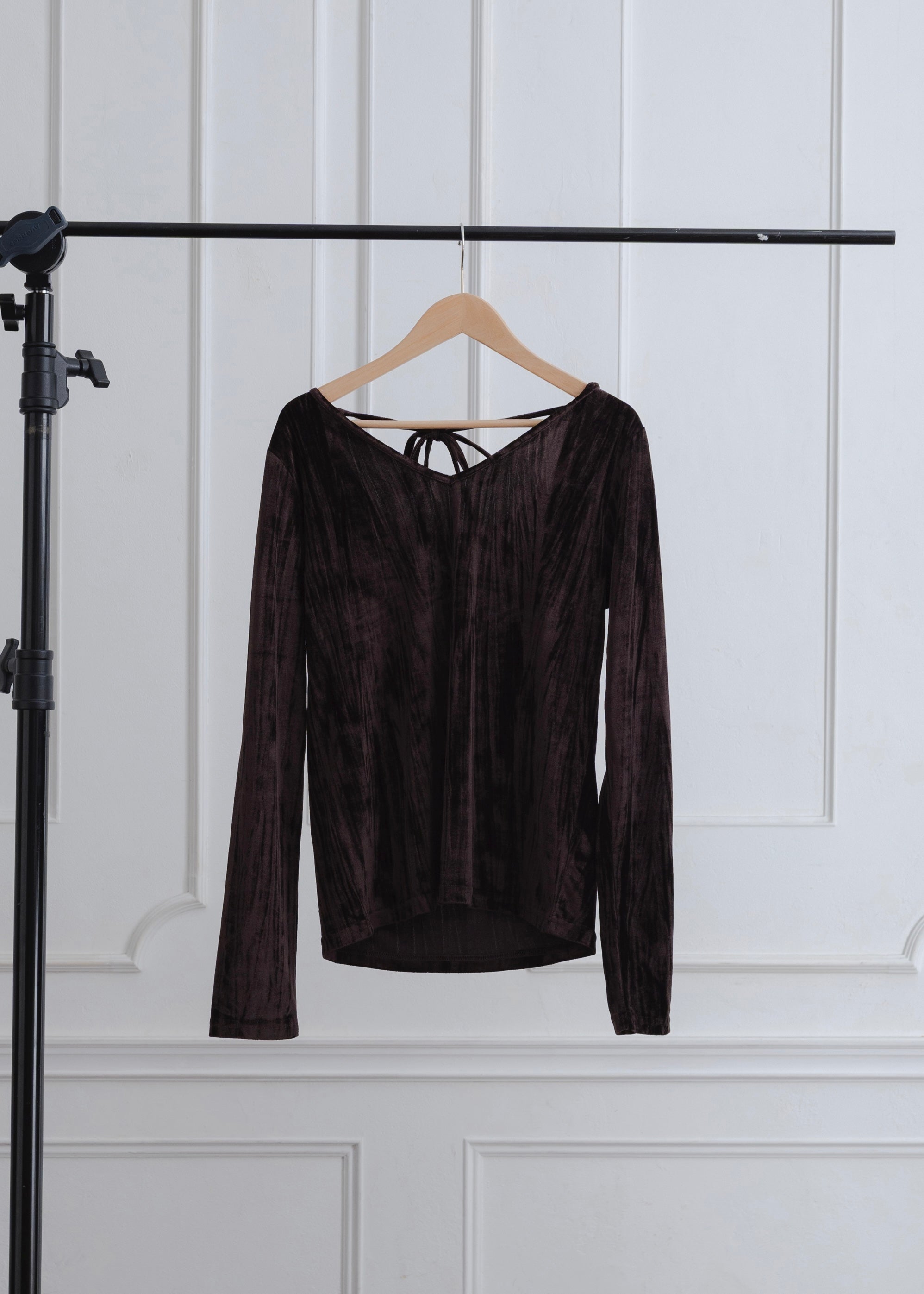 2WAY CRUSH VELOUR TOP