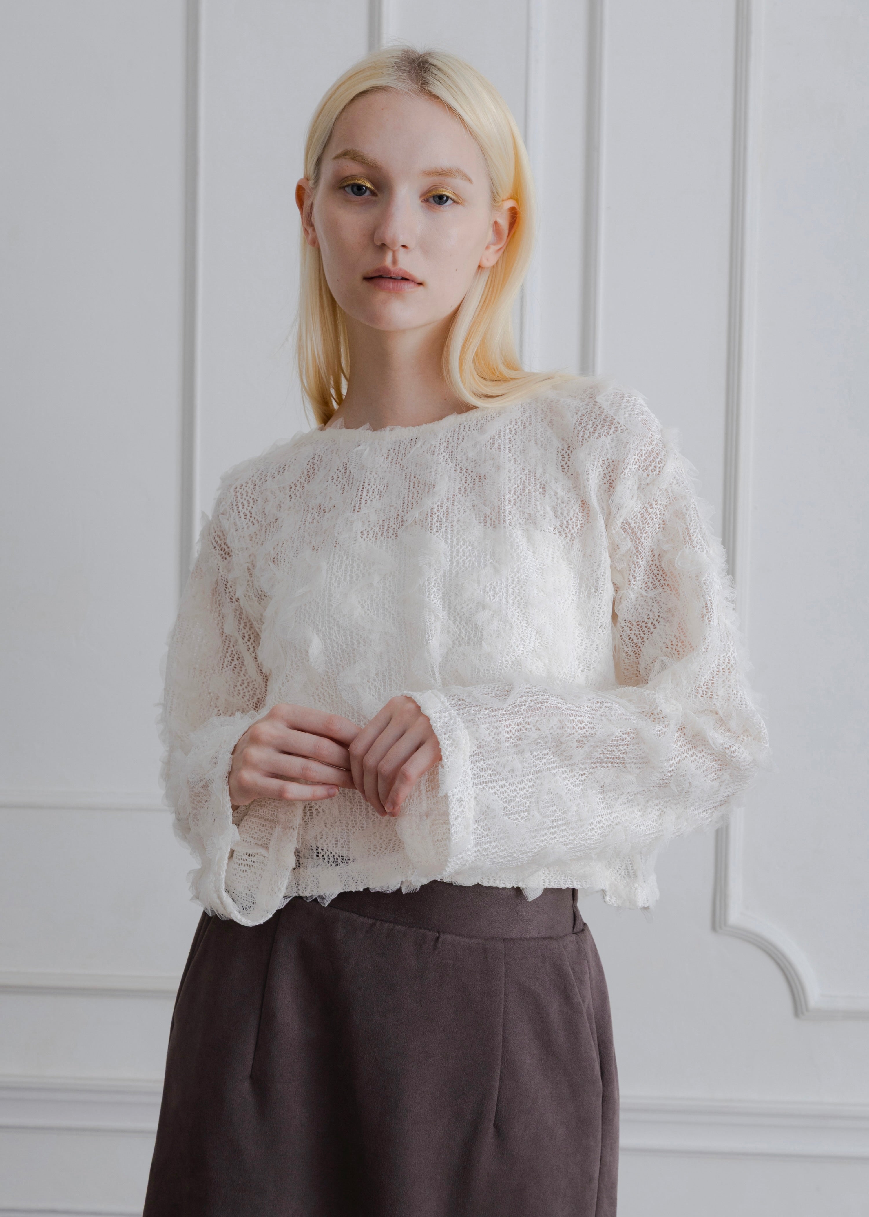 TULLE FRILL PULLOVER