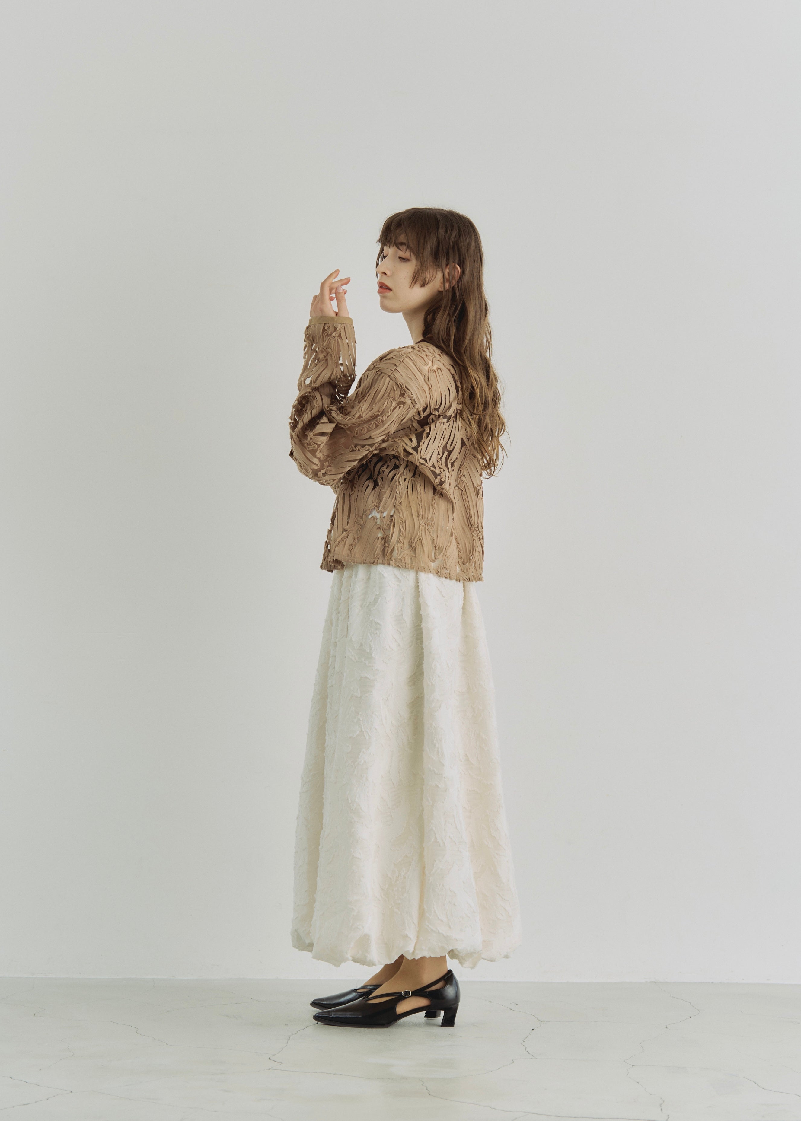 EMBROIDRED TULLE CARDIGAN