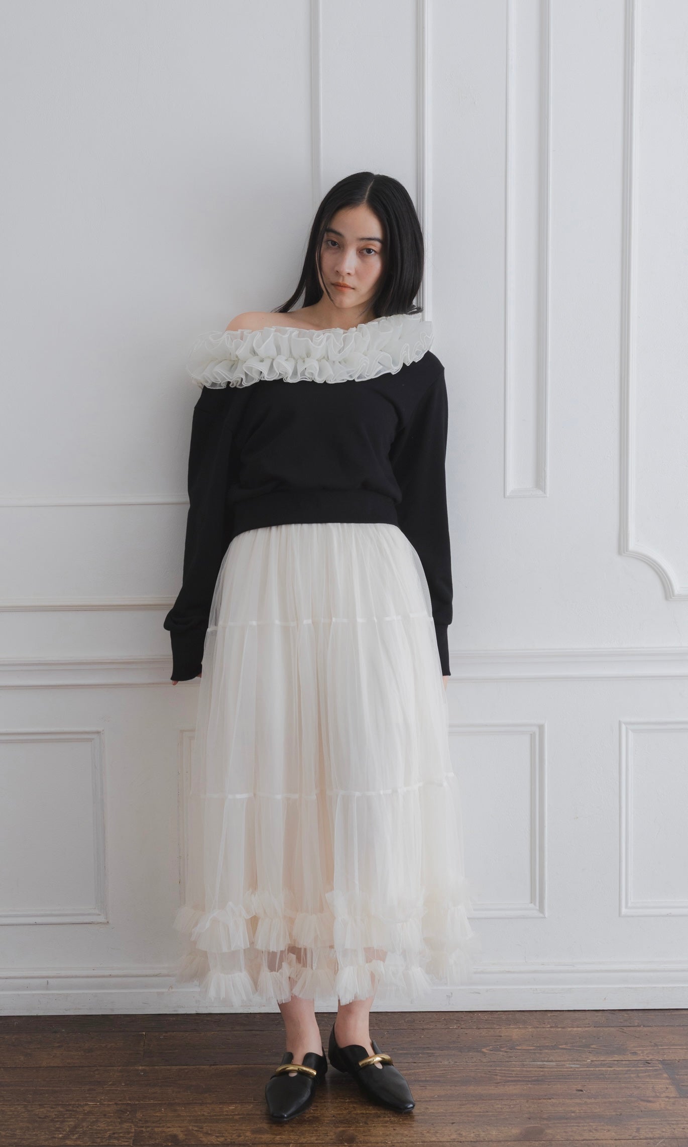 TULLE TIERED SKIRT